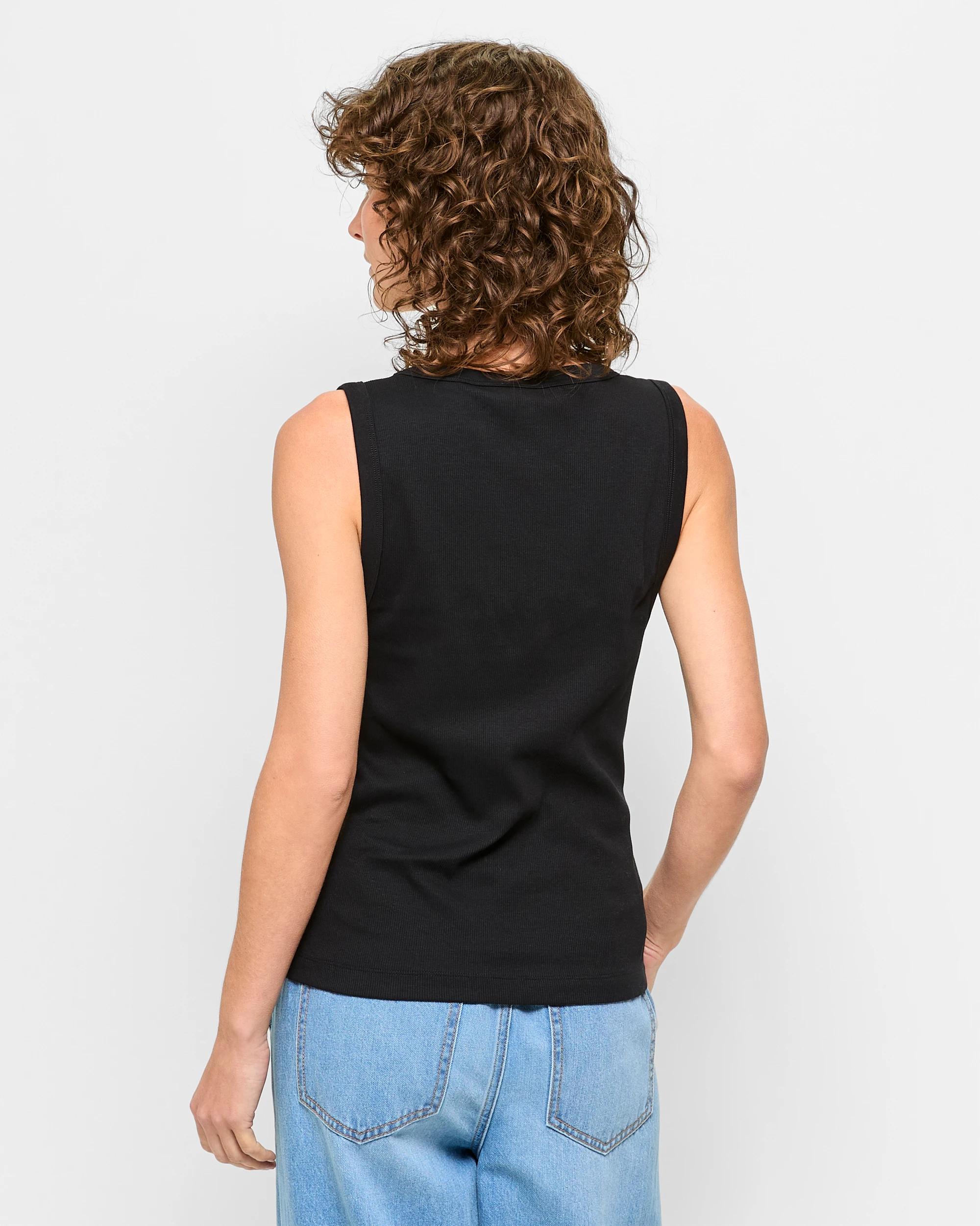 4 Target Australian Cotton Rib Tank Top BLACK, 4 of 5