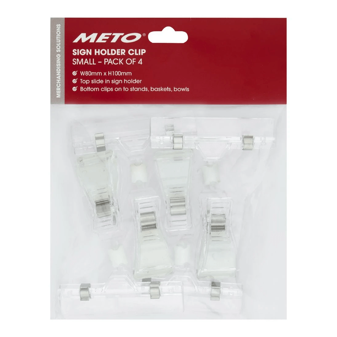 2 Meto Slide Sign Holder Clip Small 4 Pack, 2 of 2