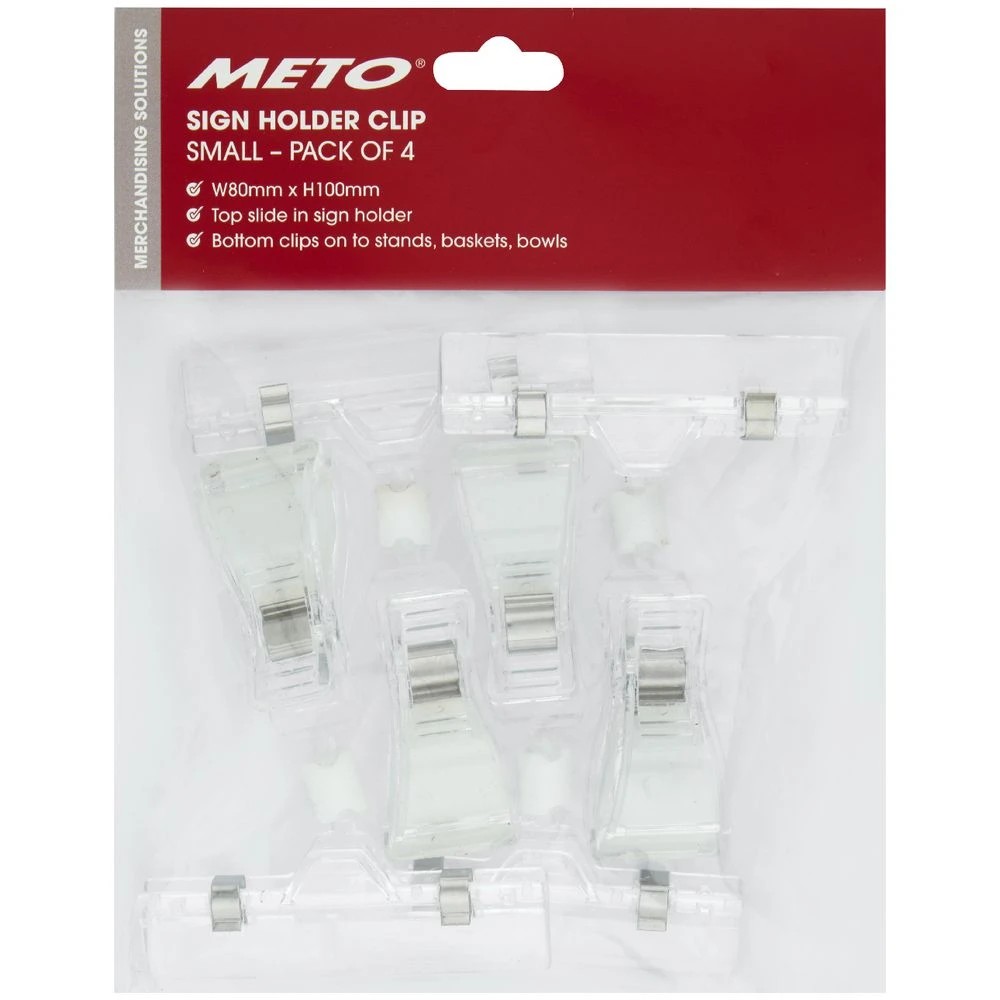 2 Meto Slide Sign Holder Clip Small 4 Pack, 2 of 2
