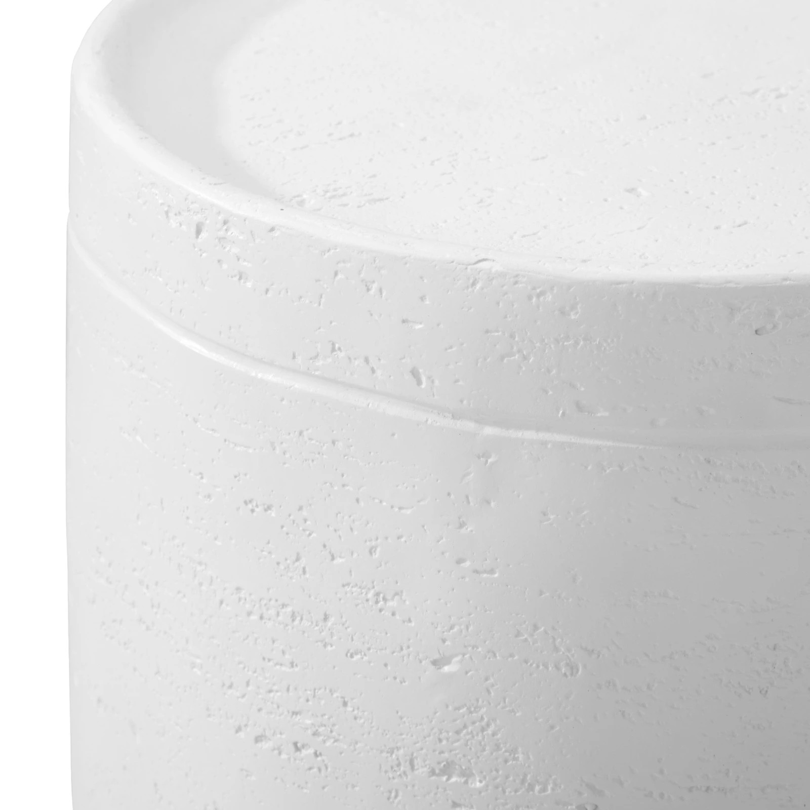 5 Oikiture Side Table Coffee End Stool Bedside Stand Stone  Outdoor
 - White, 5 of 8