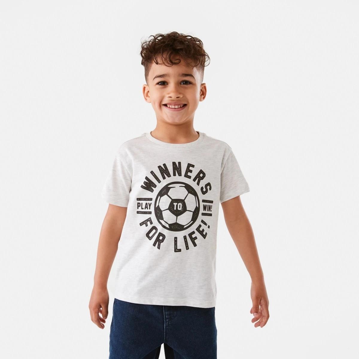 1 Chest Print T-shirt Whtsoccer, 1 of 8