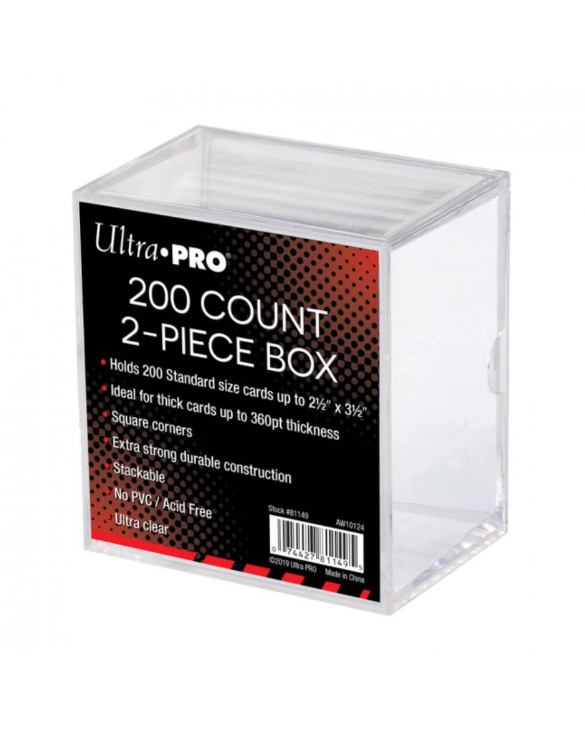3 Ultra Pro 2-Piece 200 Count Clear Card Storage Box, 3 of 3