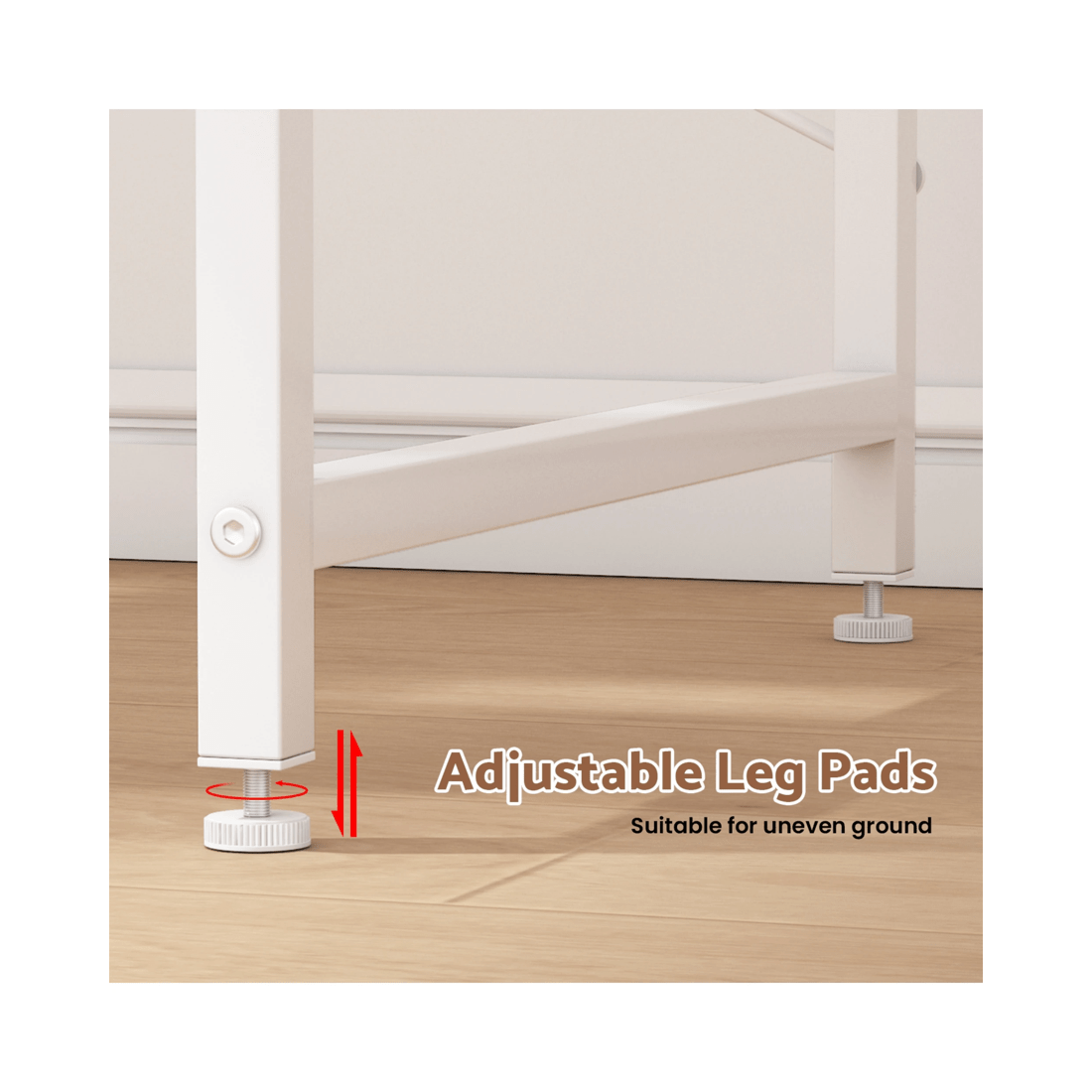 5 Advwin 120cm L Shaped Computer Desk With Reversible Storage Shelves Corner Desk White, 5 of 10