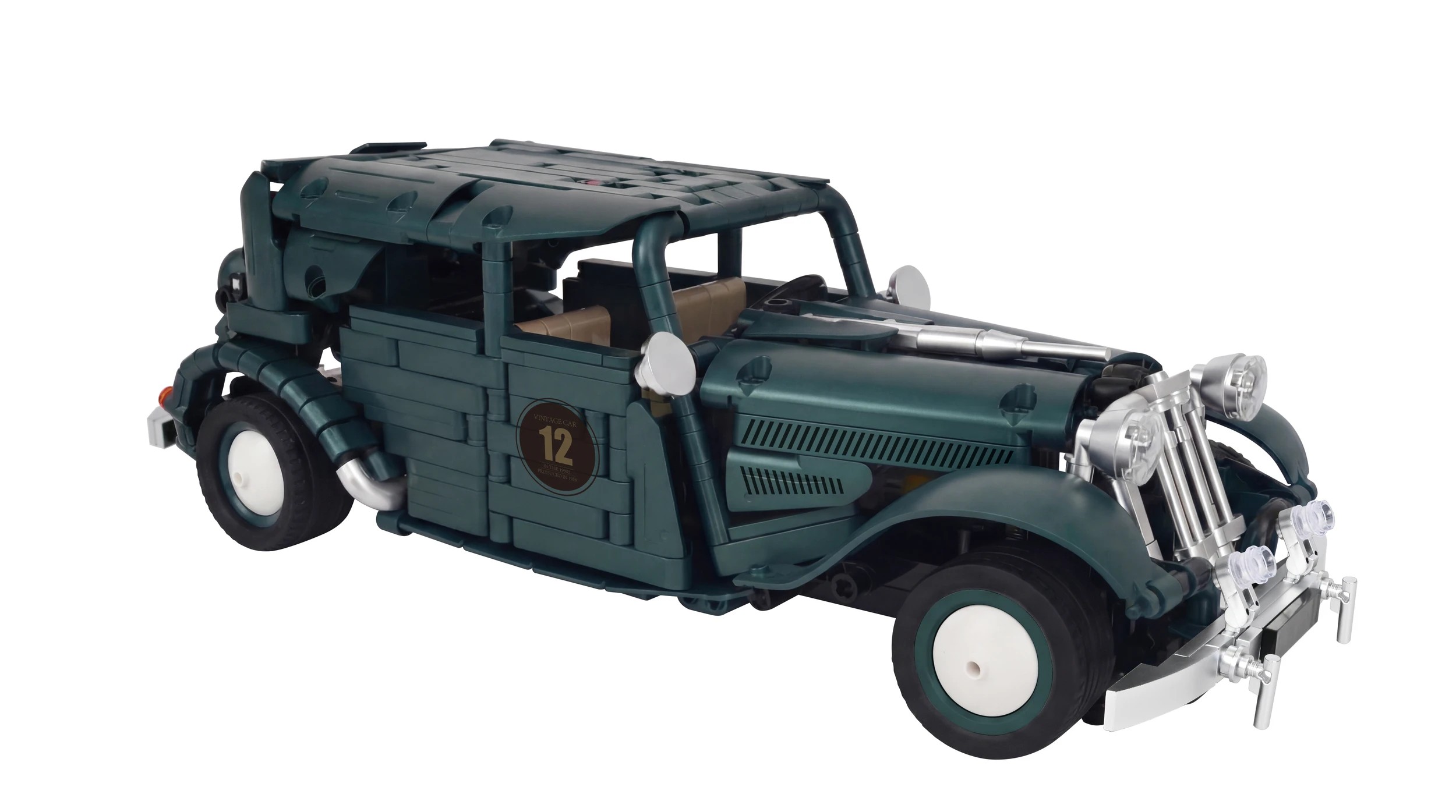 2 934 Piece Mini Blocks Vehicle Series: Vintage Car Playset, 2 of 4
