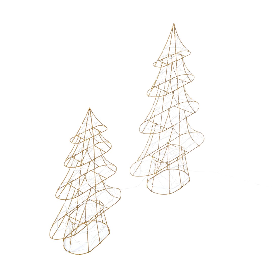 3 2 Pack Solar Powered LED Light Up Christmas Trees, 3 of 7