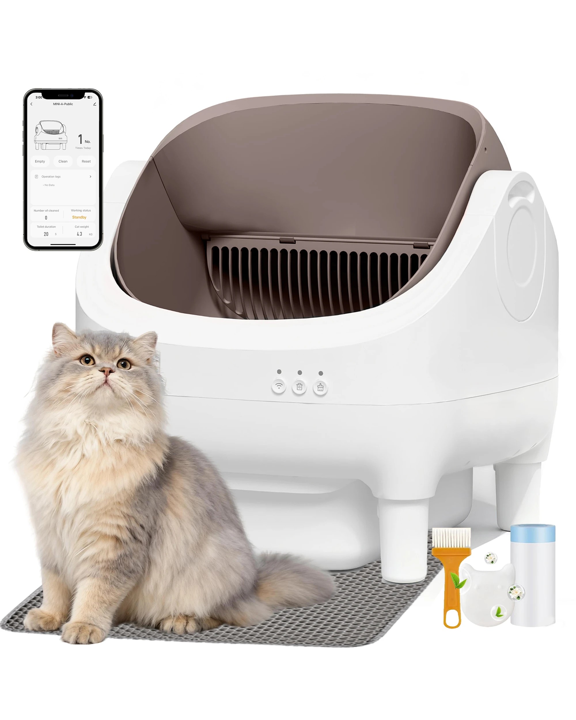 1 Advwin Smart Self Cleaning Cat Litter Box, 1 of 10