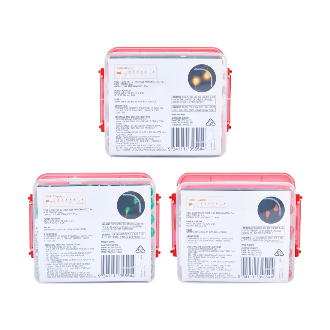 7 Low Voltage 150 LED Multifunction Warm White Berry Lights - Assorted, 7 of 7