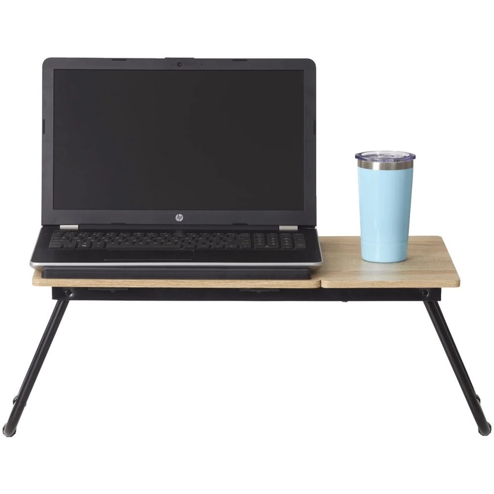 4 Reading Portable Laptop Table Oak and Black, 4 of 7