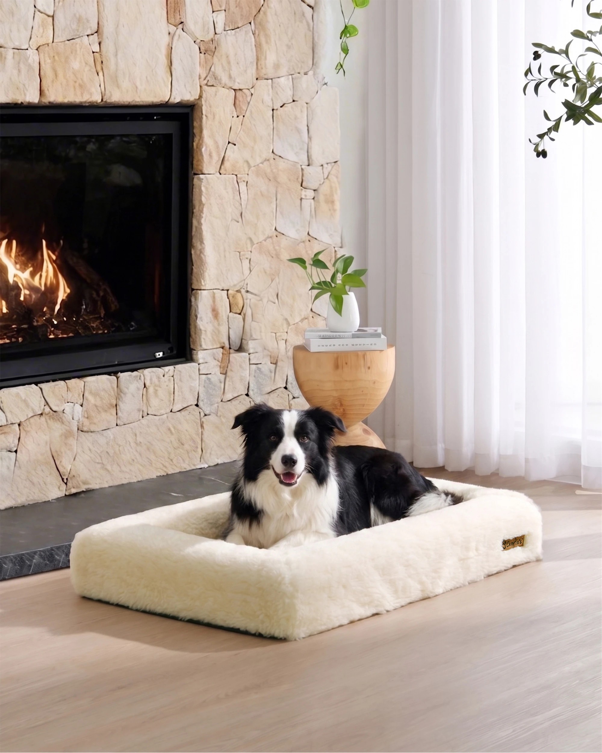 10 Charlie's Dolly Australian Wool Orthopedic Dog Bed 100x65cm Medium - Natural, 10 of 10