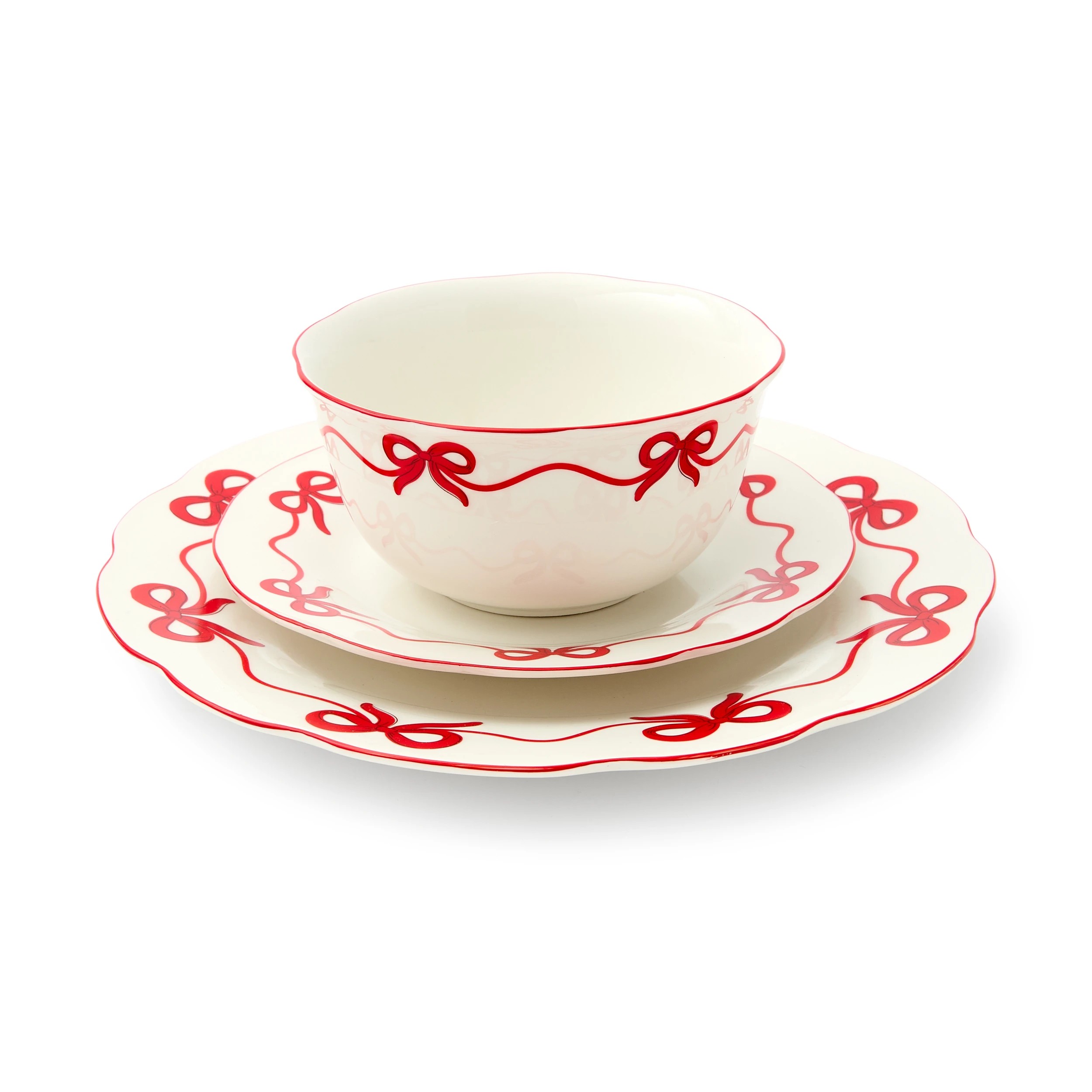 2 12 Piece Bow Dinner Set, 2 of 9
