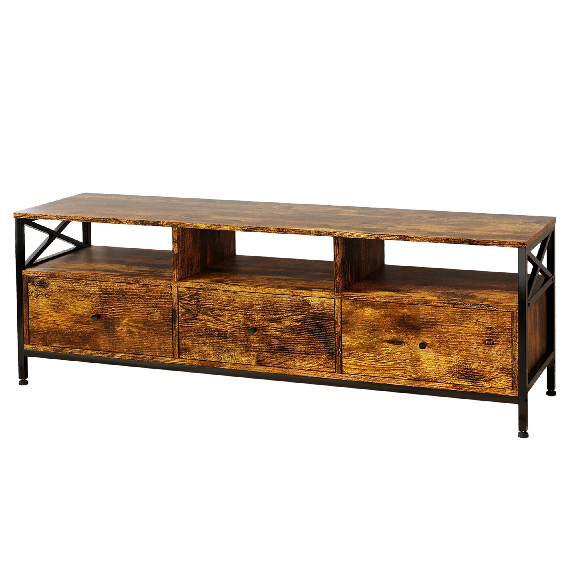 1 Levede Wooden TV Stand 3 Drawers 147cm - Brown, 1 of 10