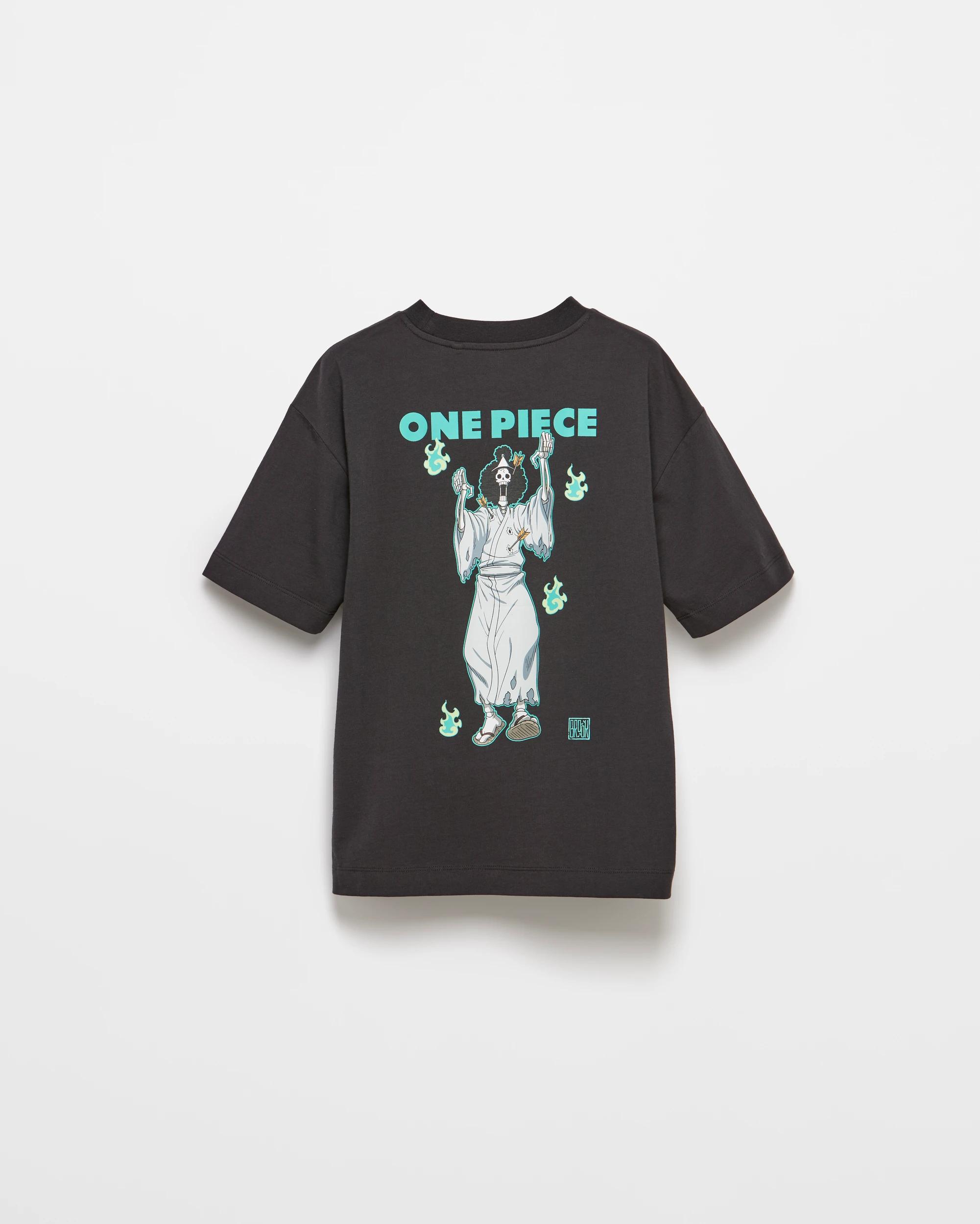 5 One Piece Brook Flames T-shirt BLACK, 5 of 6