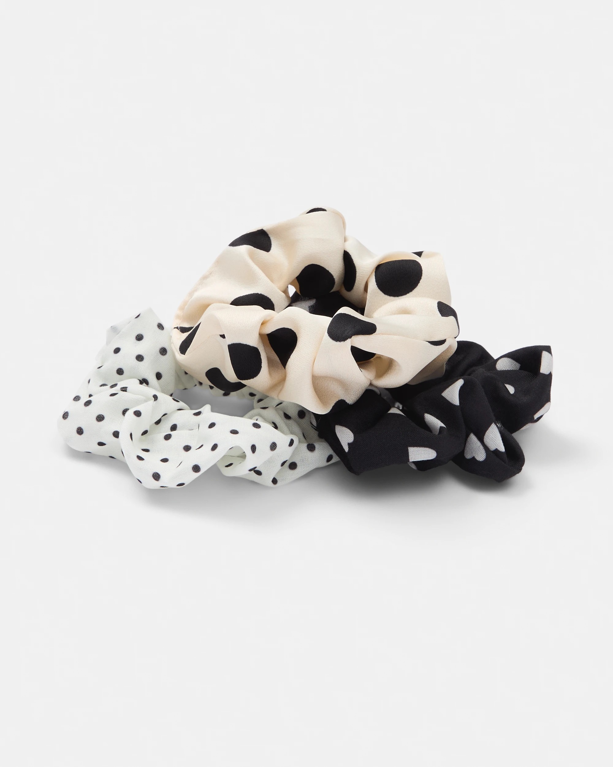 2 3 Pack Polka Dot Hair Scrunchies, 2 of 4