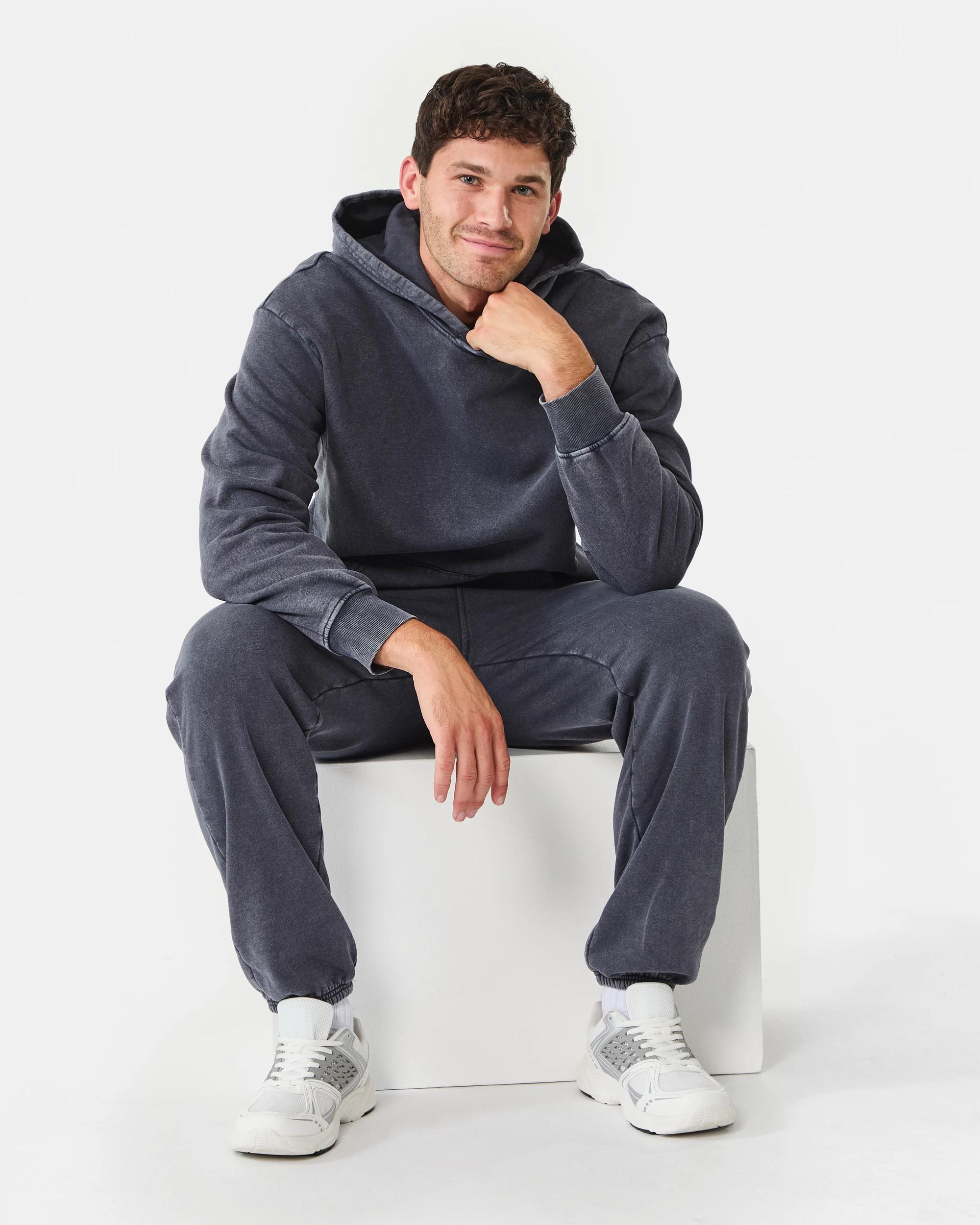 7 Garment Dyed Trackpants Gry Lava, 7 of 8