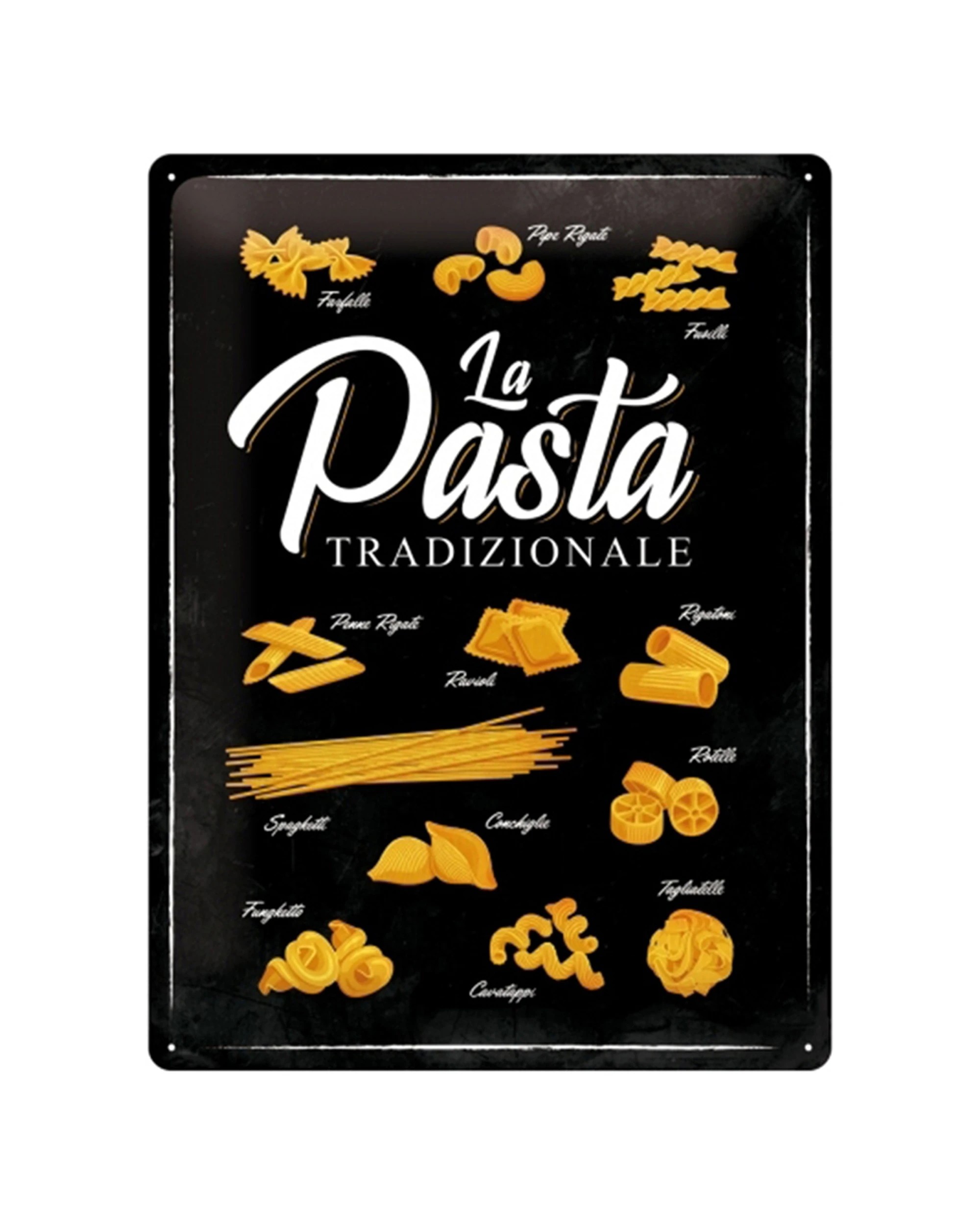 1 Nostalgic-Art Large 30x40cm Metal Wall Art Sign Plaque - Pasta Tradizionale - Multi, 1 of 4