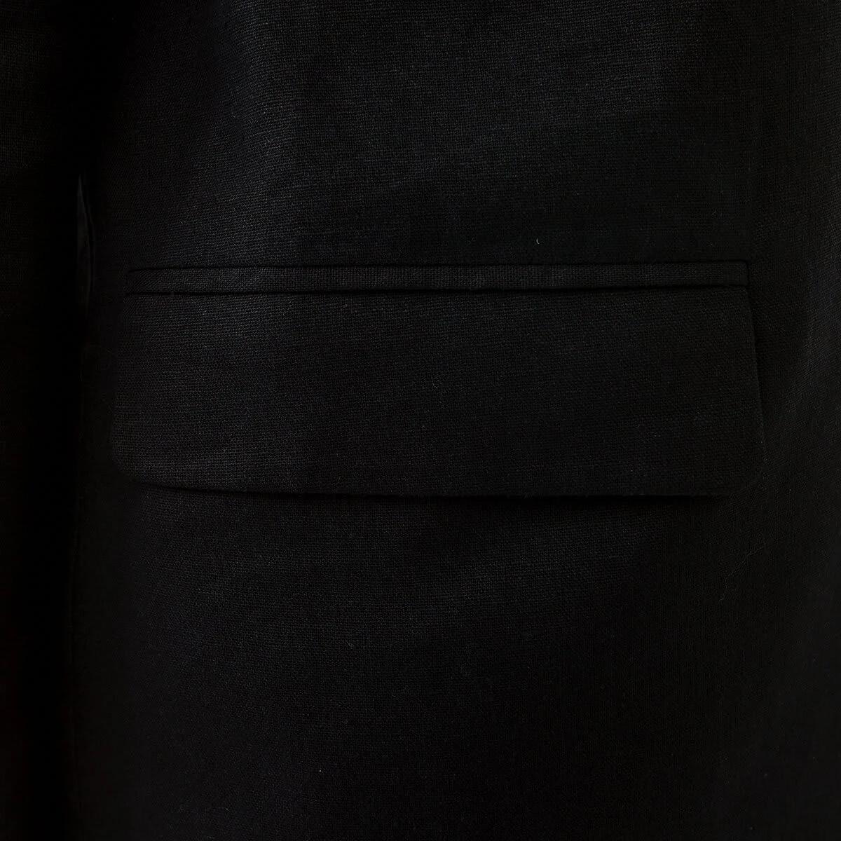 9 Linen Blend Blazer Black, 9 of 9
