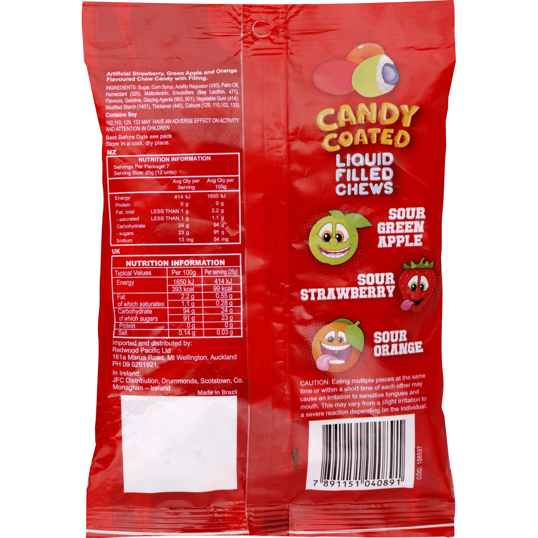 2 TNT Super Sour Fruits Candy Coated Liquid Filled Chews 180g, 2 of 2