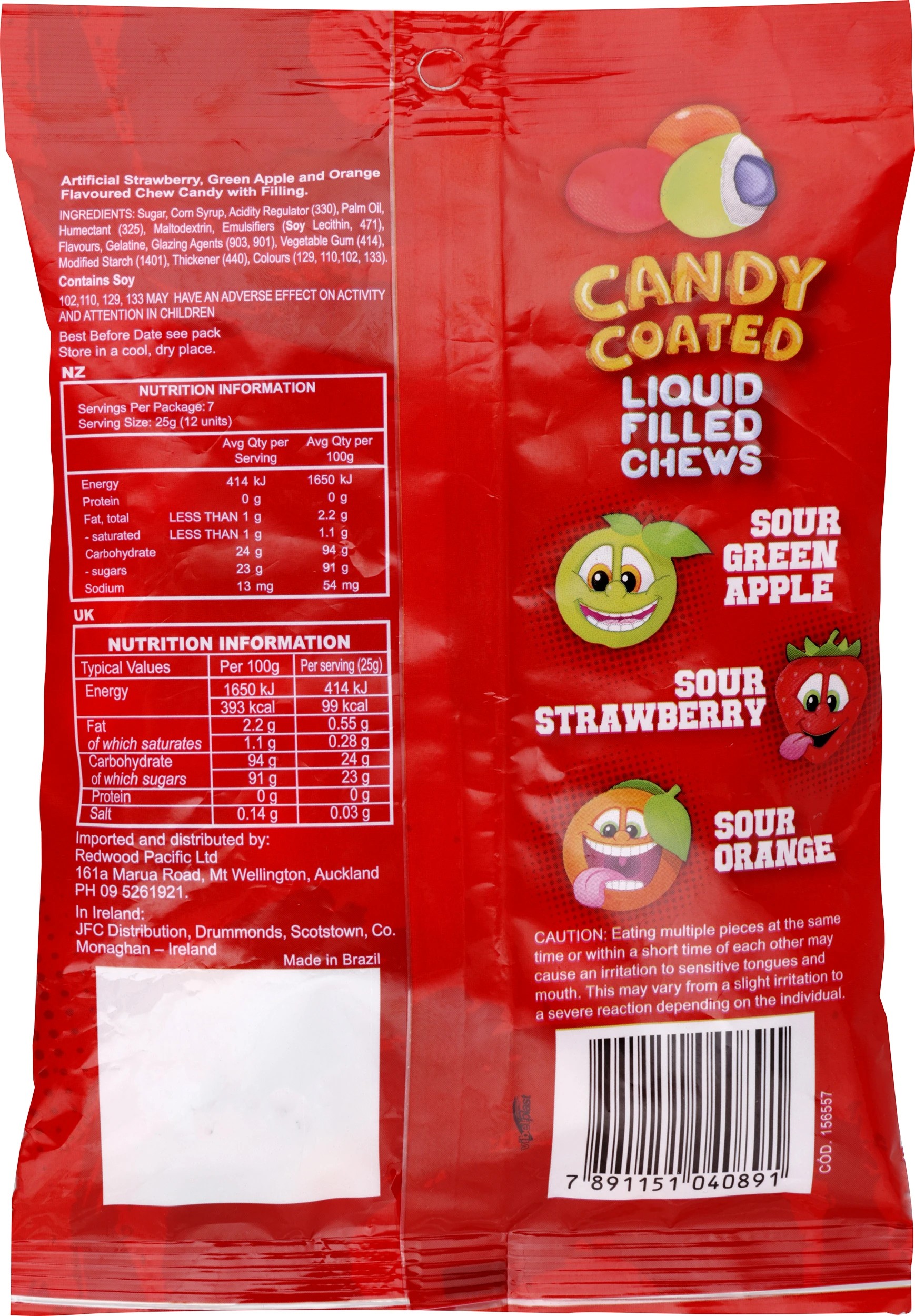 2 TNT Super Sour Fruits Candy Coated Liquid Filled Chews 180g, 2 of 2