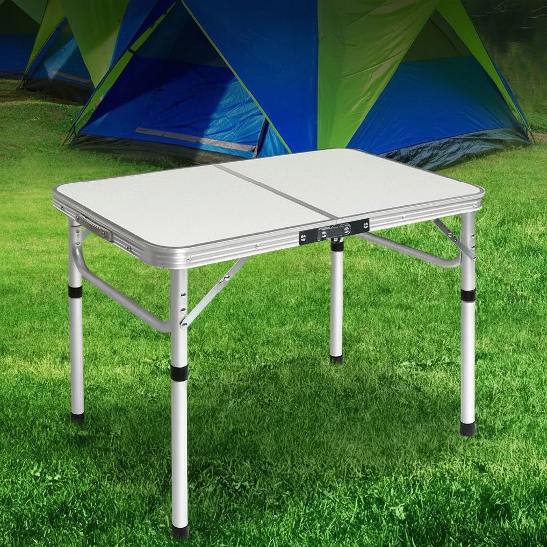 7 Weisshorn Folding Camping Table 90CM Adjustable Portable Outdoor Picnic Desk - Multi, 7 of 7