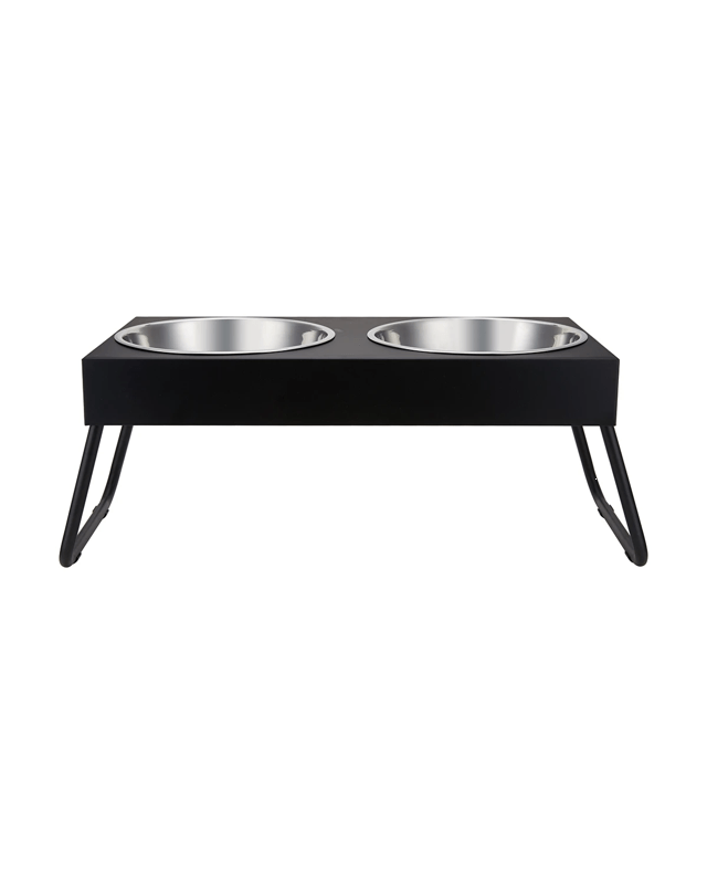 Pet Bowl Twin Elevated Folding - Extra L