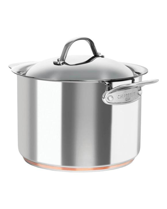 Chasseur Le Cuivre Stock Pot with Lid 24cm  7.6L Stainless Steel