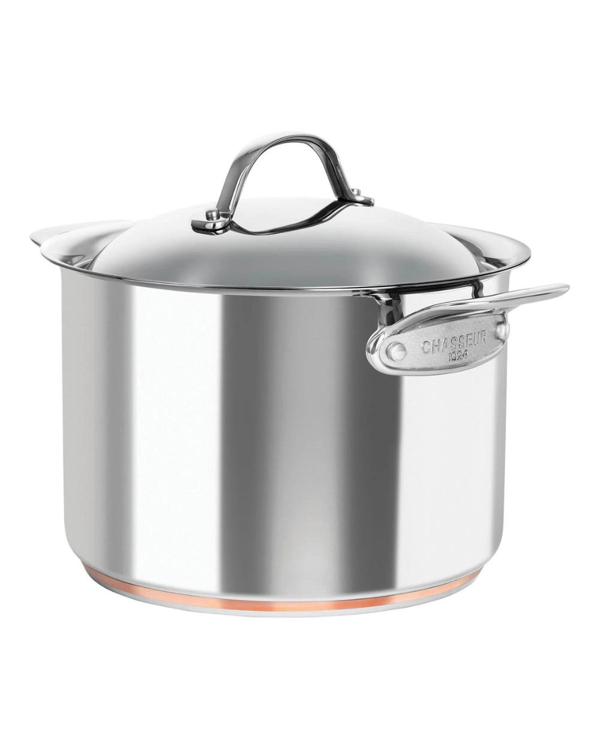 1 Chasseur Le Cuivre Stock Pot with Lid 24cm  7.6L Stainless Steel, 1 of 2