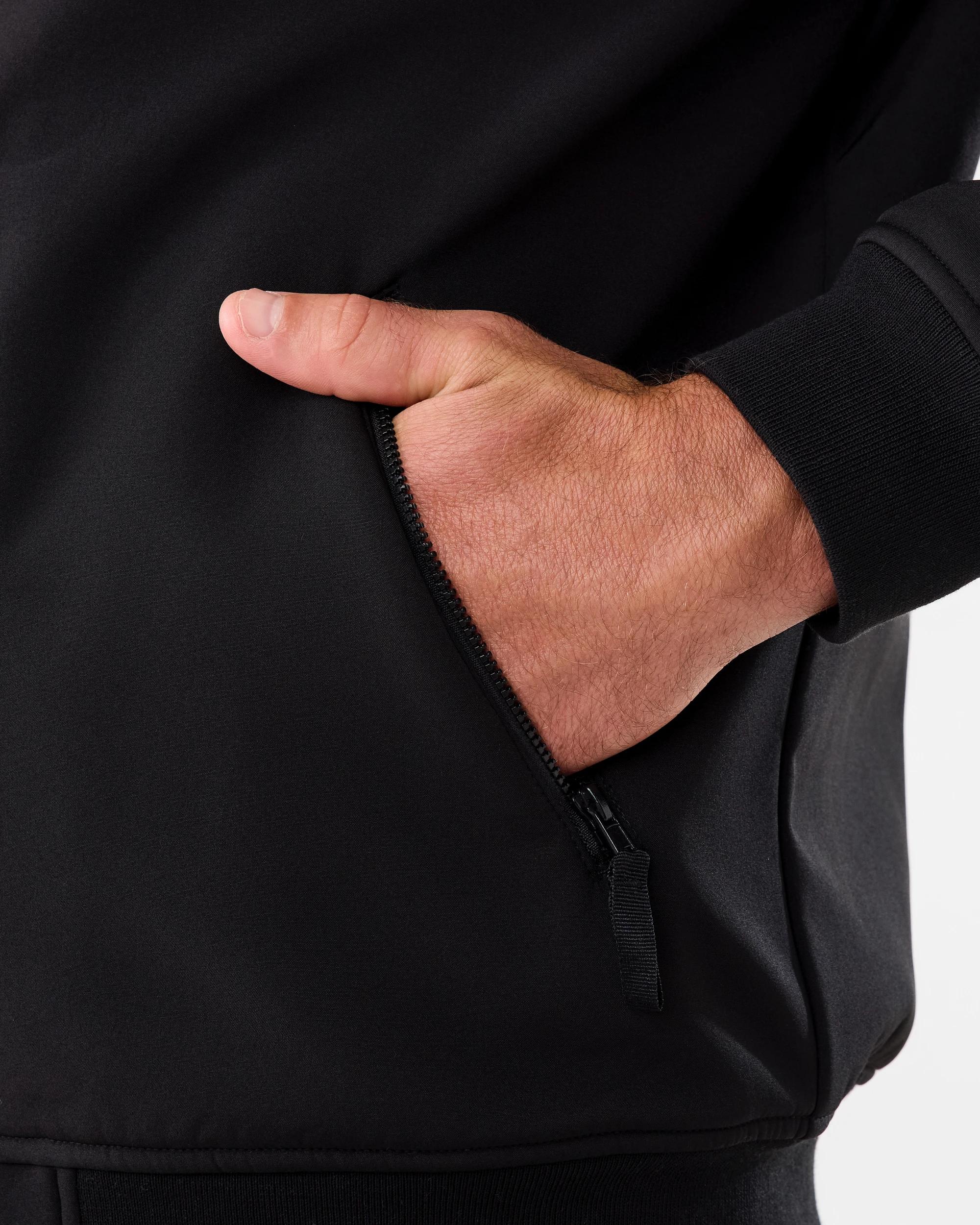 7 Hooded Fleece Lined Jacket Black, 7 of 7