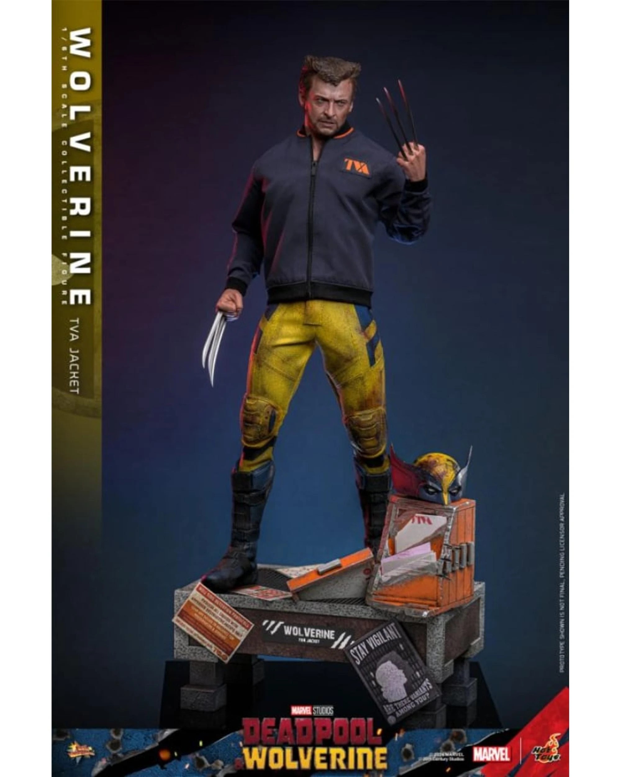 2 Hot Toys Deadpool and Wolverine: Wolverine - TVA Jacket Version -  1:6 Scale Collectible Action Figure, 2 of 8