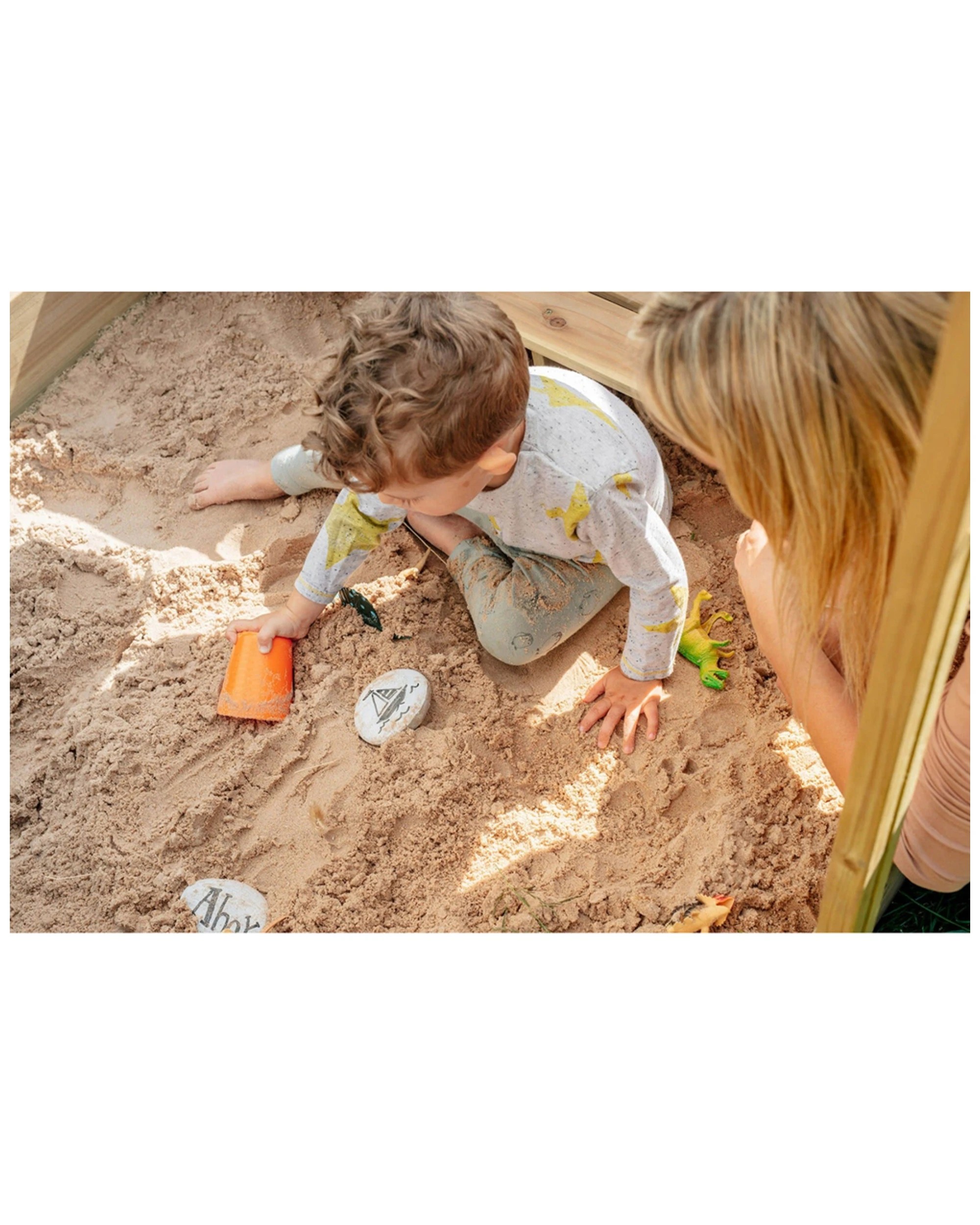 6 Plum Play Au Sandpit With Canopy Wooden Sandbox Playset Large With Benches
 - Multi, 6 of 6