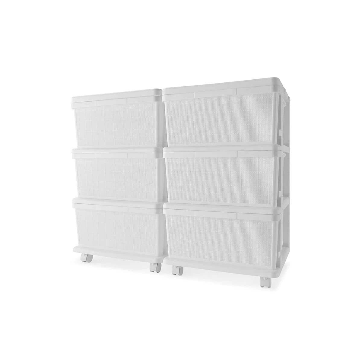 10 3 Linen Weave Drawers - White, 10 of 10