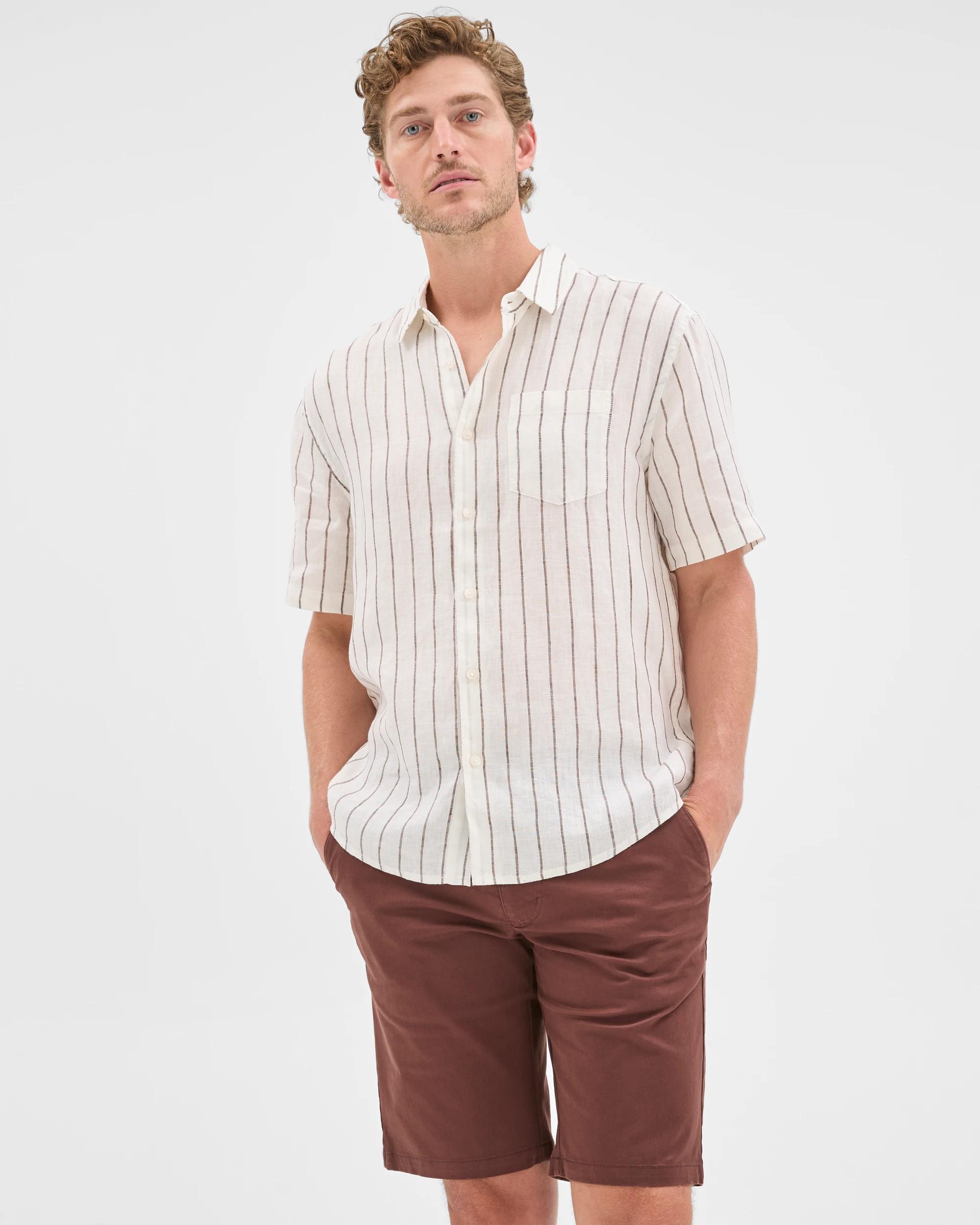 3 Target Australian Cotton Regular Stretch Chino Shorts BROWN STONE, 3 of 6