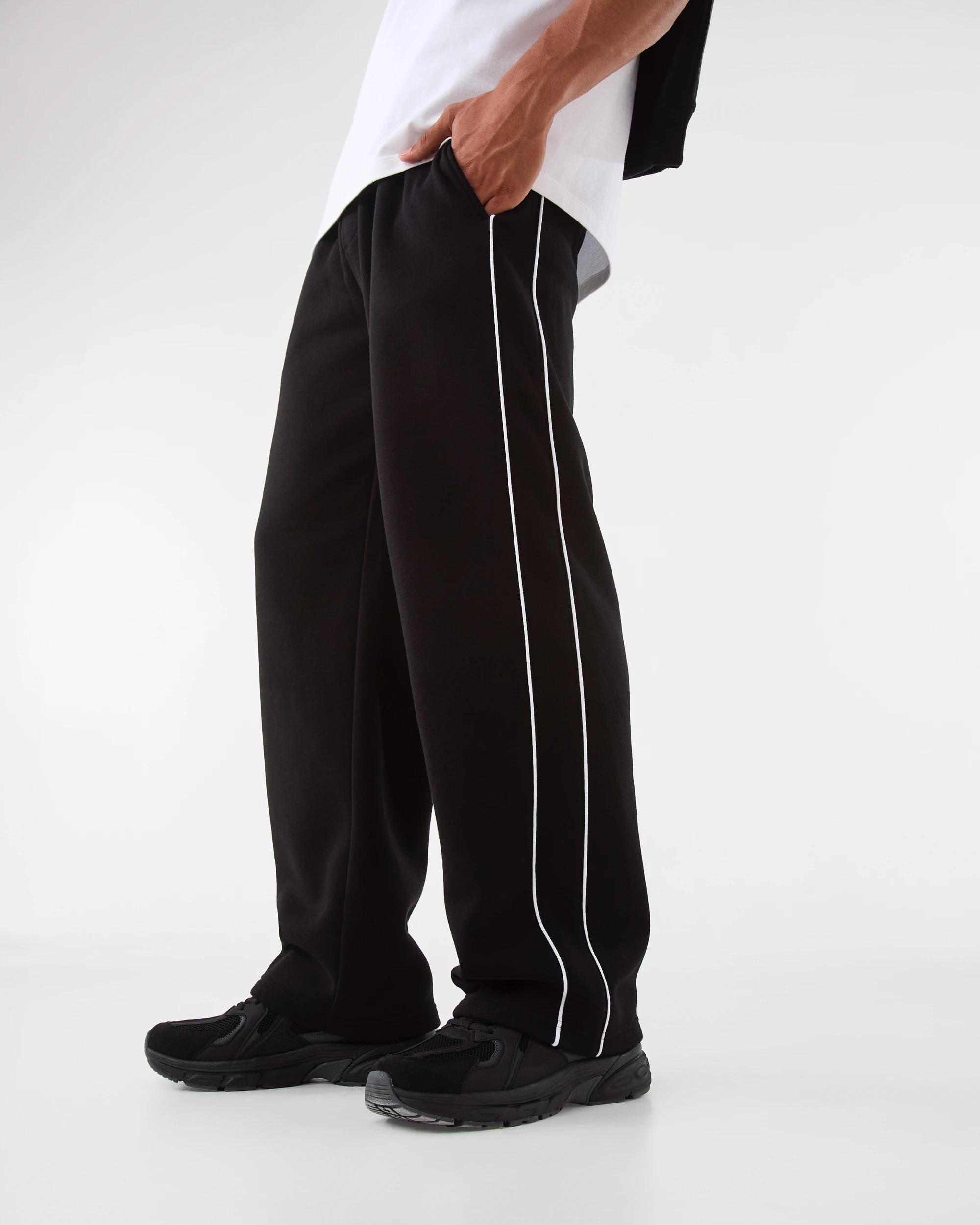 1 Wide Leg Trackpants Black, 1 of 8
