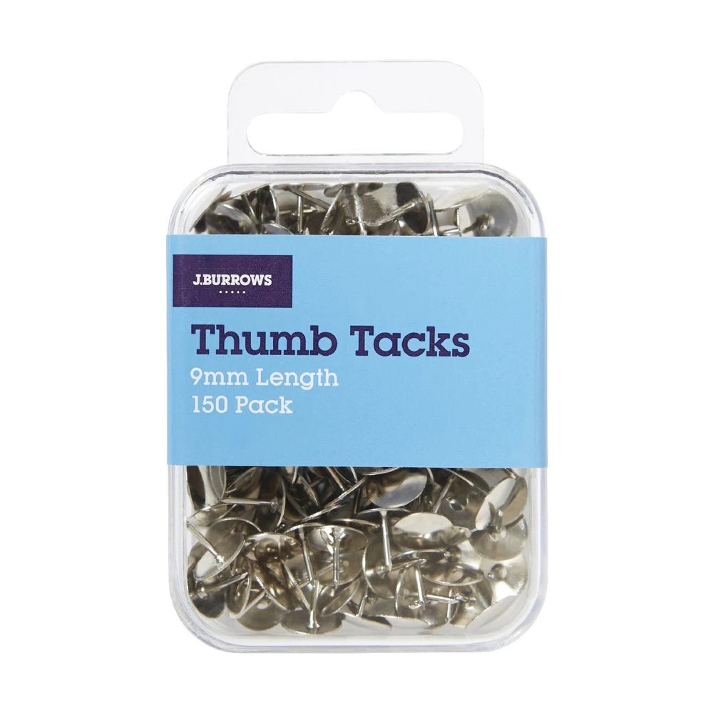 3 J.Burrows Thumb Tacks Silver 150 Pack, 3 of 3