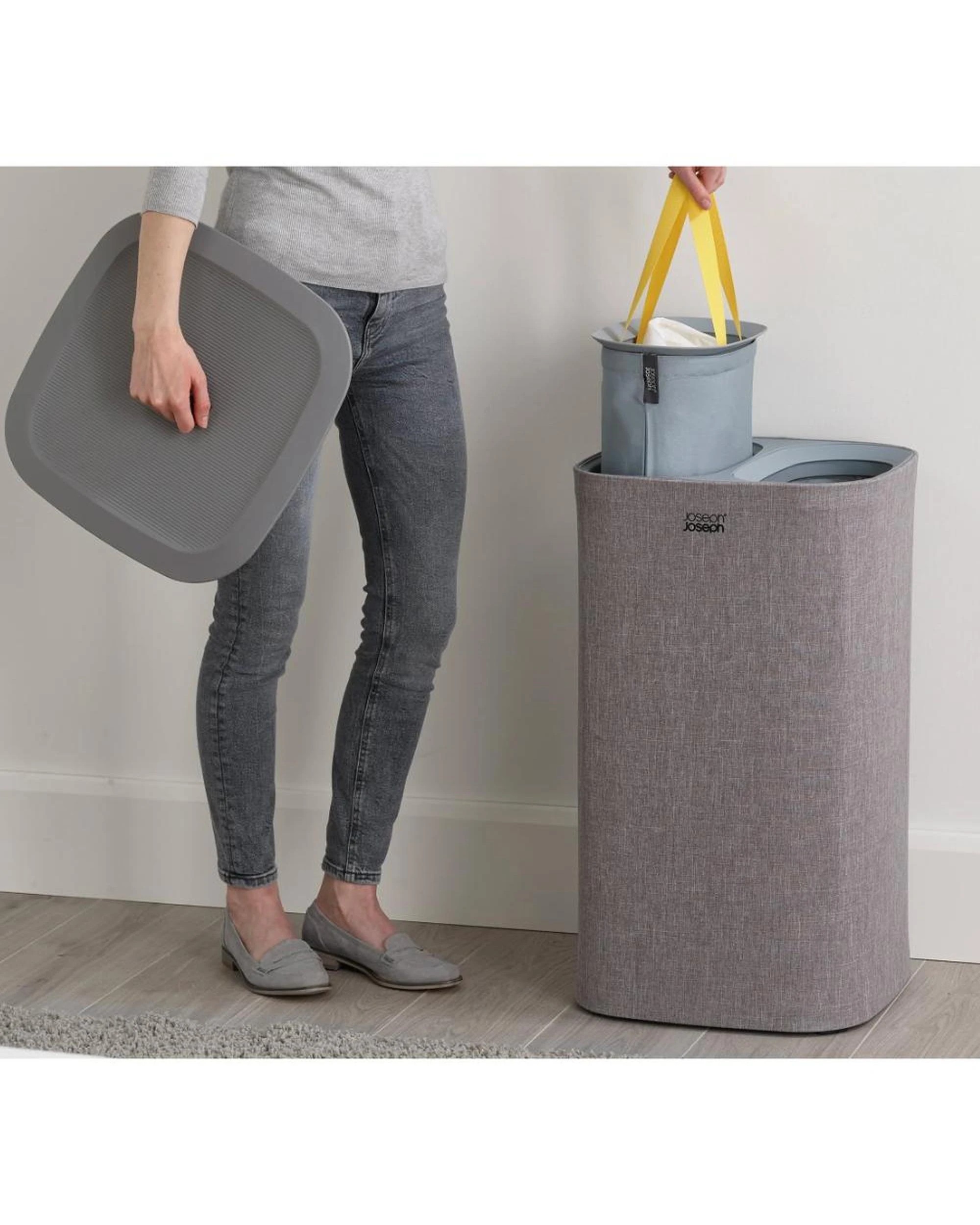 7 Joseph Joseph Tota 60L Laundry Separation Basket Grey 50001, 7 of 9