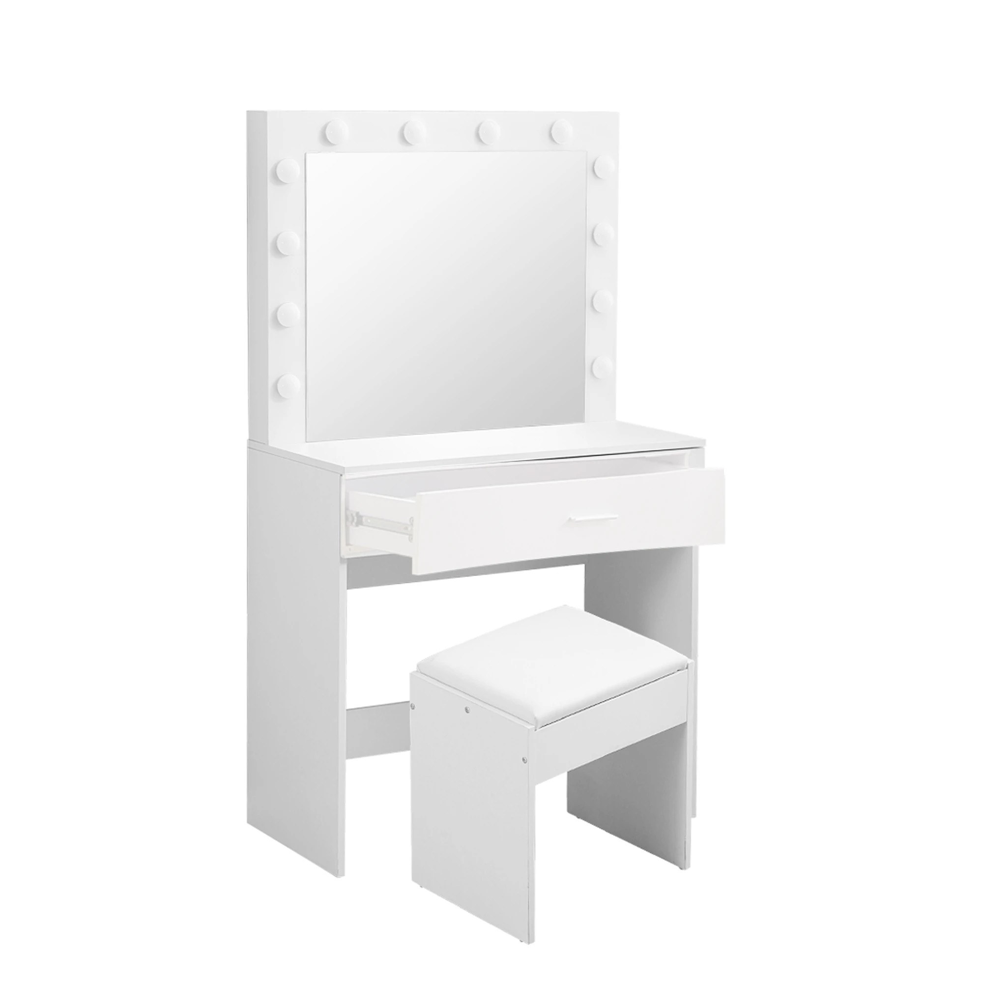 2 Levede Led Mirrordressing Table Set, 2 of 9