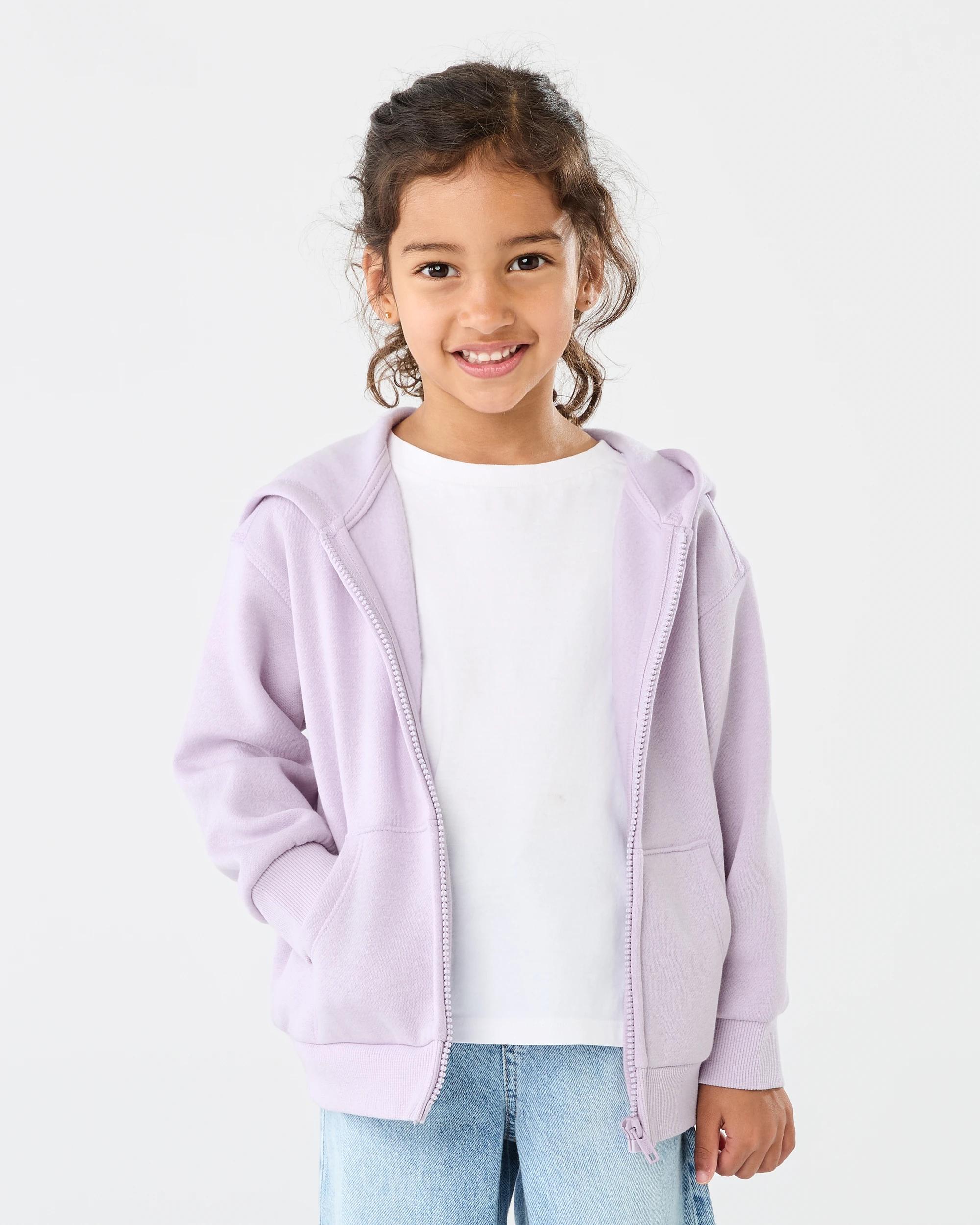 1 Zip Through Hoodie Pur Orchid, 1 of 7