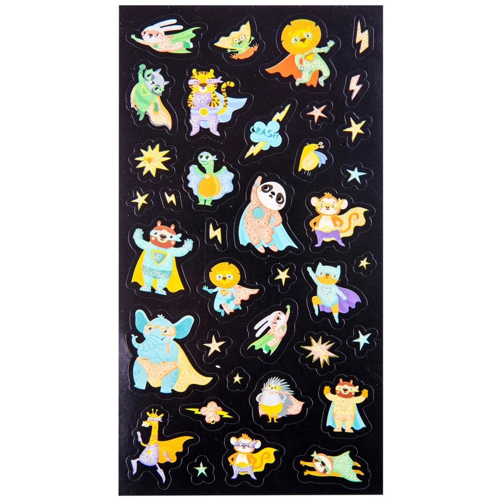 2 Learning Can Be Fun Superheroes Glow in the Dark Stickers, 2 of 3