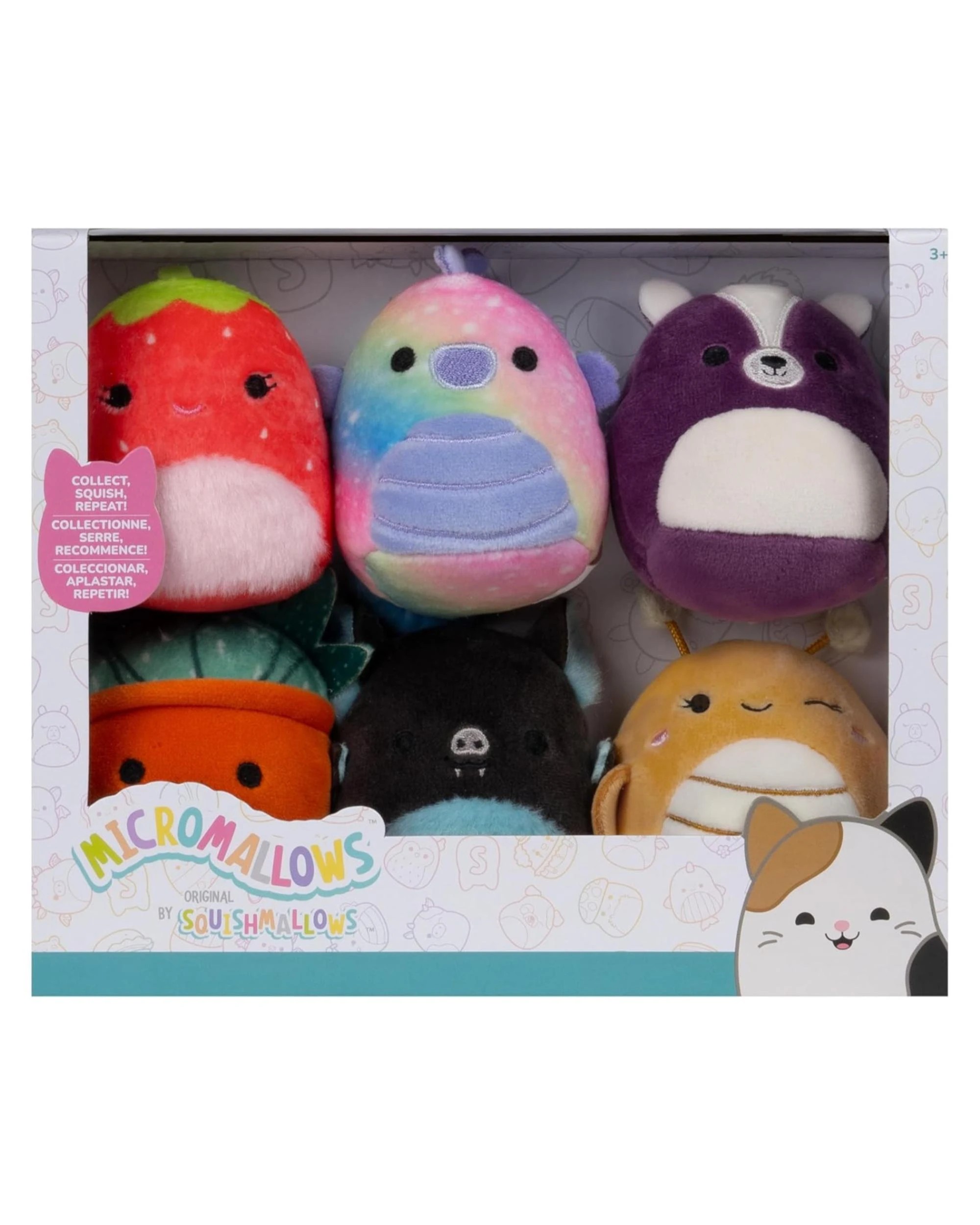 1 Squishmallows Micromallows 2.5 inch Plush 6 Pack - Oz the Succulent, 1 of 5