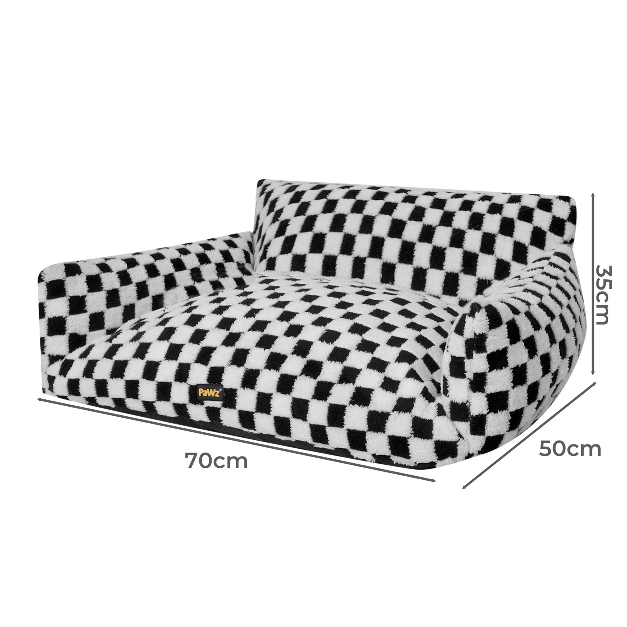 3 Pawz Pet Bed Soft Plush Checkered  M, 3 of 9