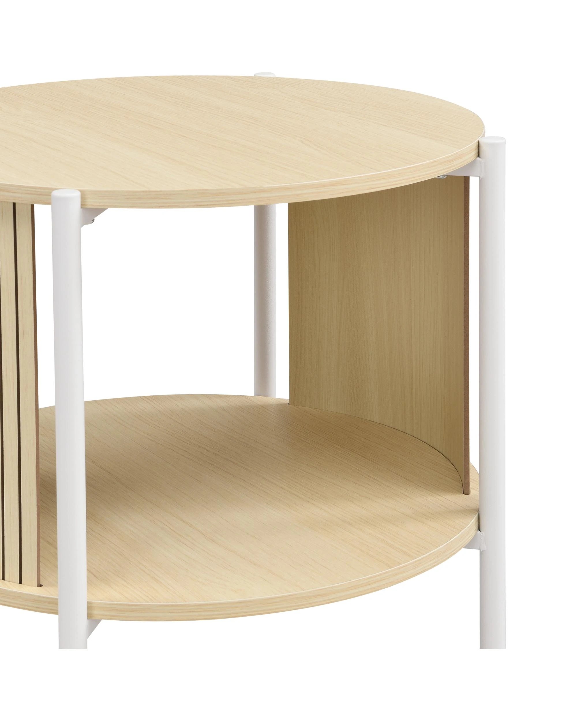 7 Kodu Side Table Round Light Oak - White, 7 of 8