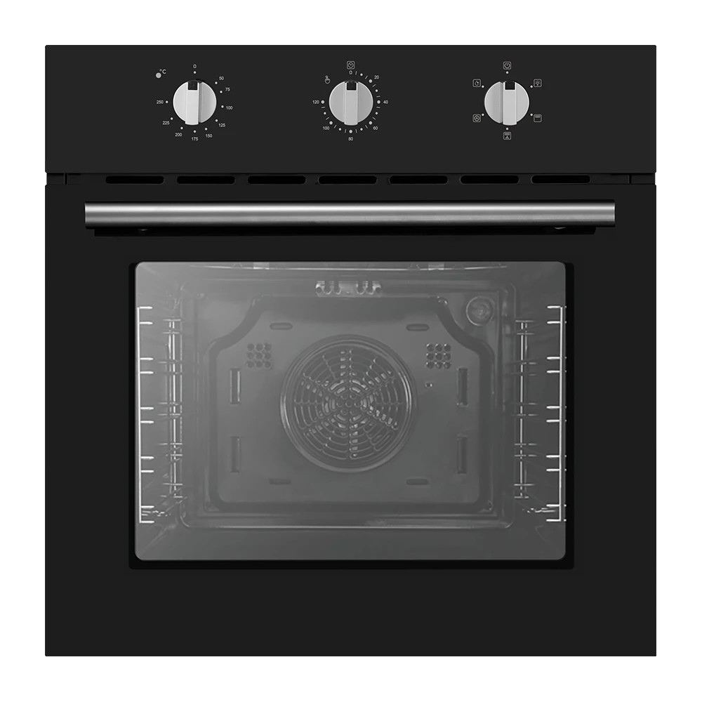 1 Devanti 60cm Electric Built In Wall Oven Stainless Steel - Black, 1 of 6