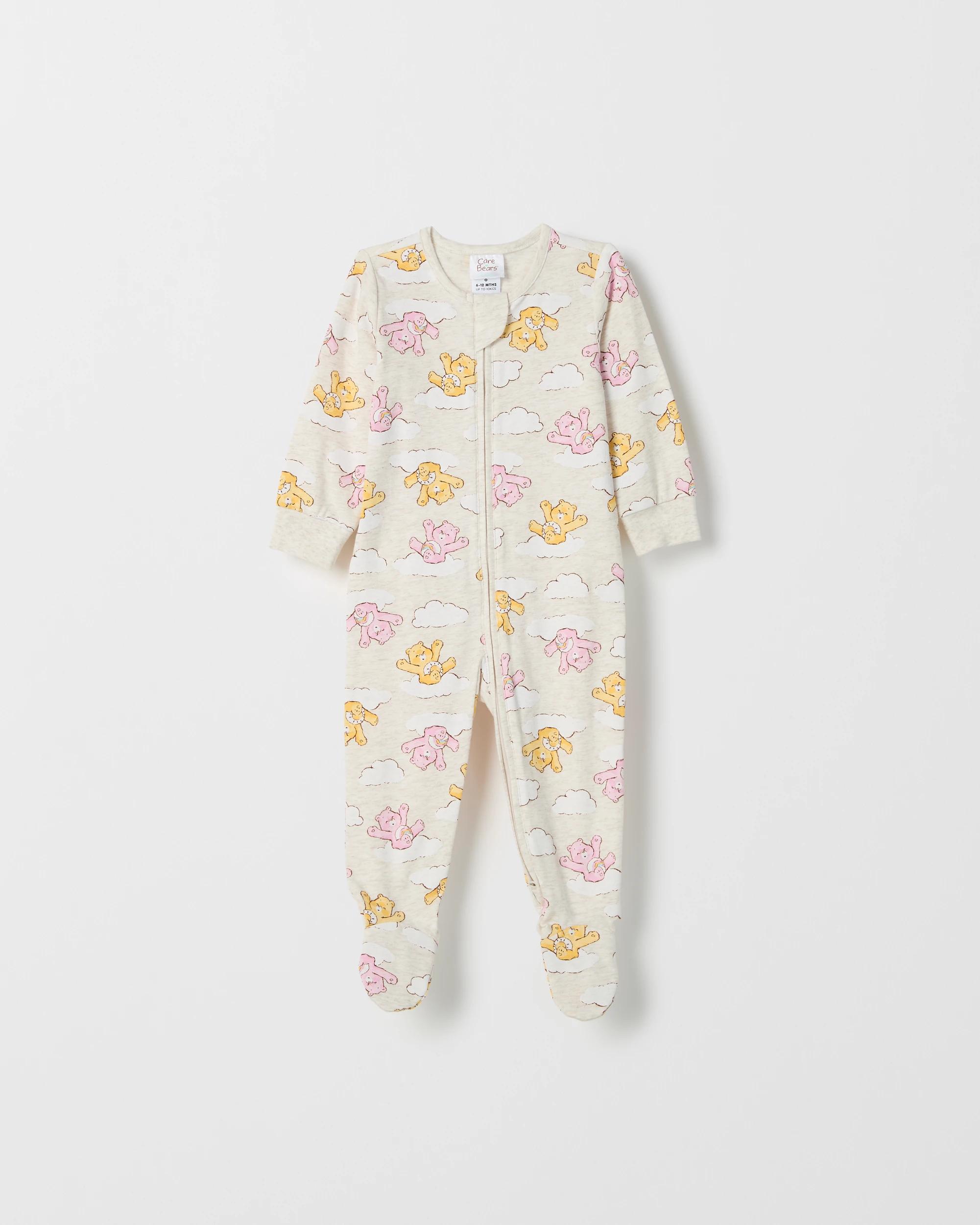3 Care Bears Australian Cotton Baby Zip Coverall OATMEAL MARLE, 3 of 4