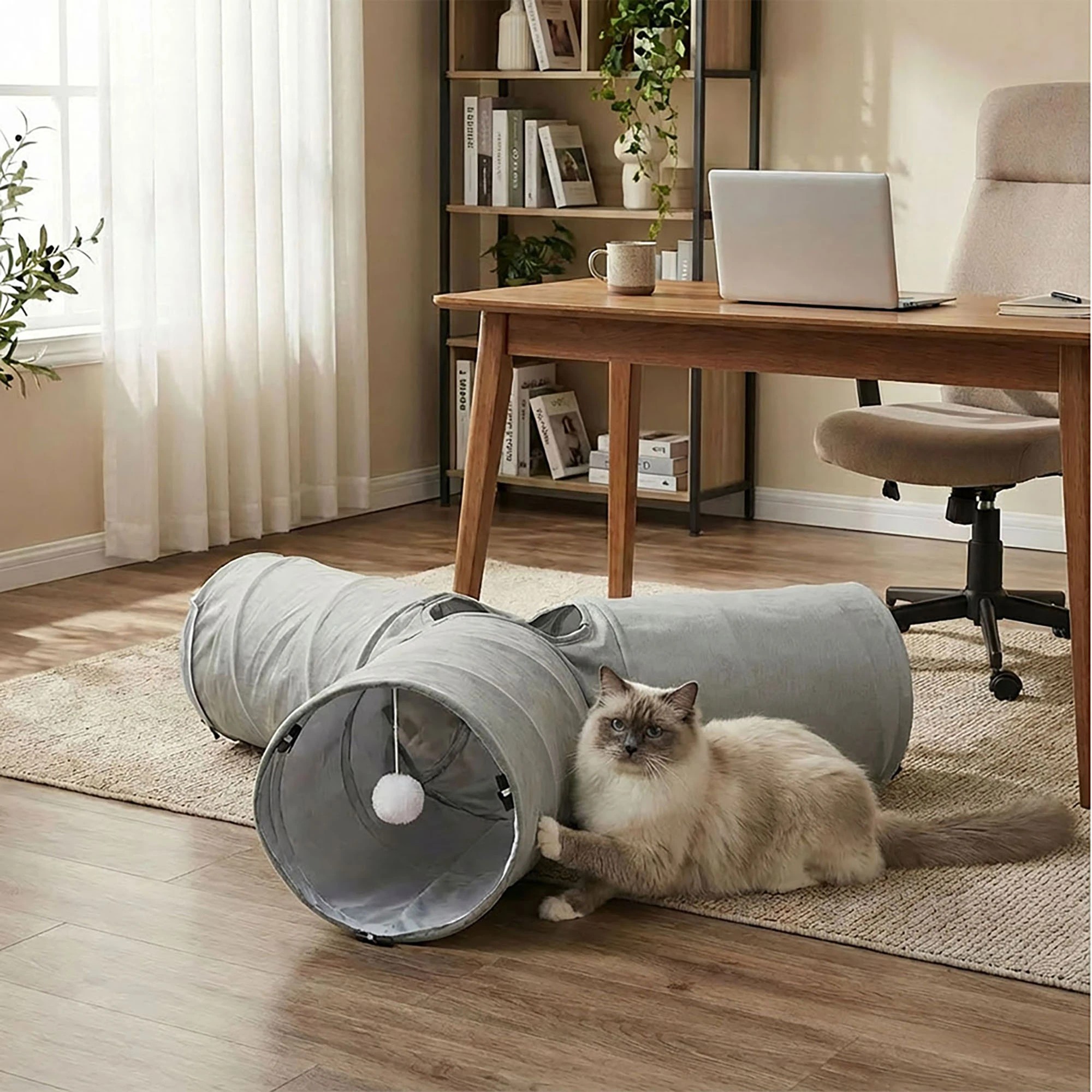 8 Pawz Pet Toy-3 Way Cat Tunnel Toy-Diameter 25Cm, 8 of 9