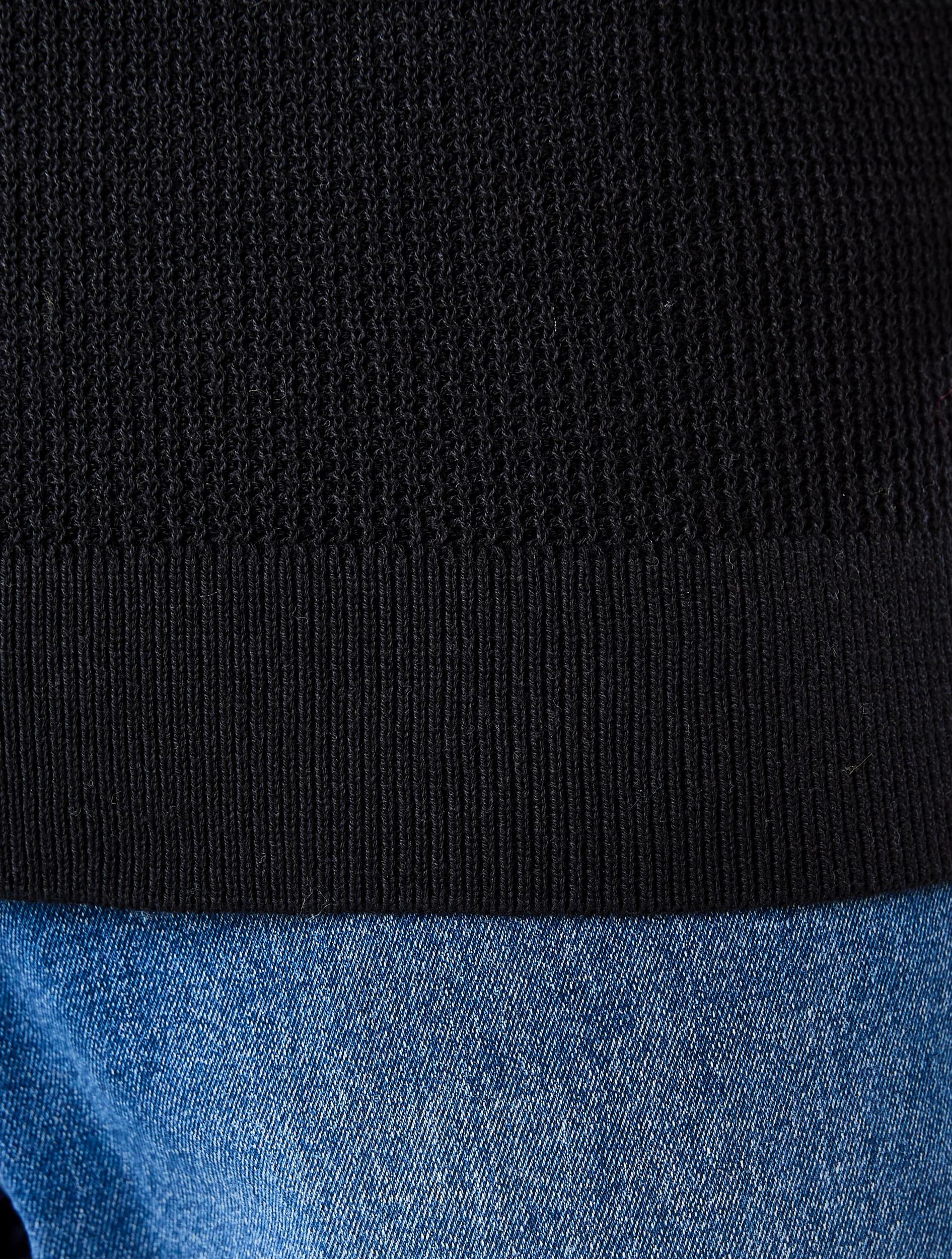 6 Lightweight Crew Neck Knit Jumper Black, 6 of 7