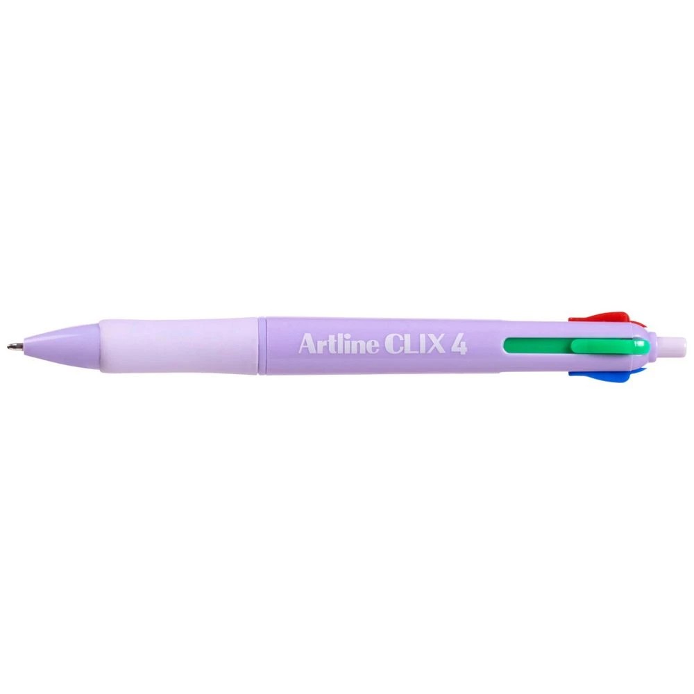 1 Artline Clix 4 Colour Retractable Ballpoint Lavender Barrel, 1 of 1