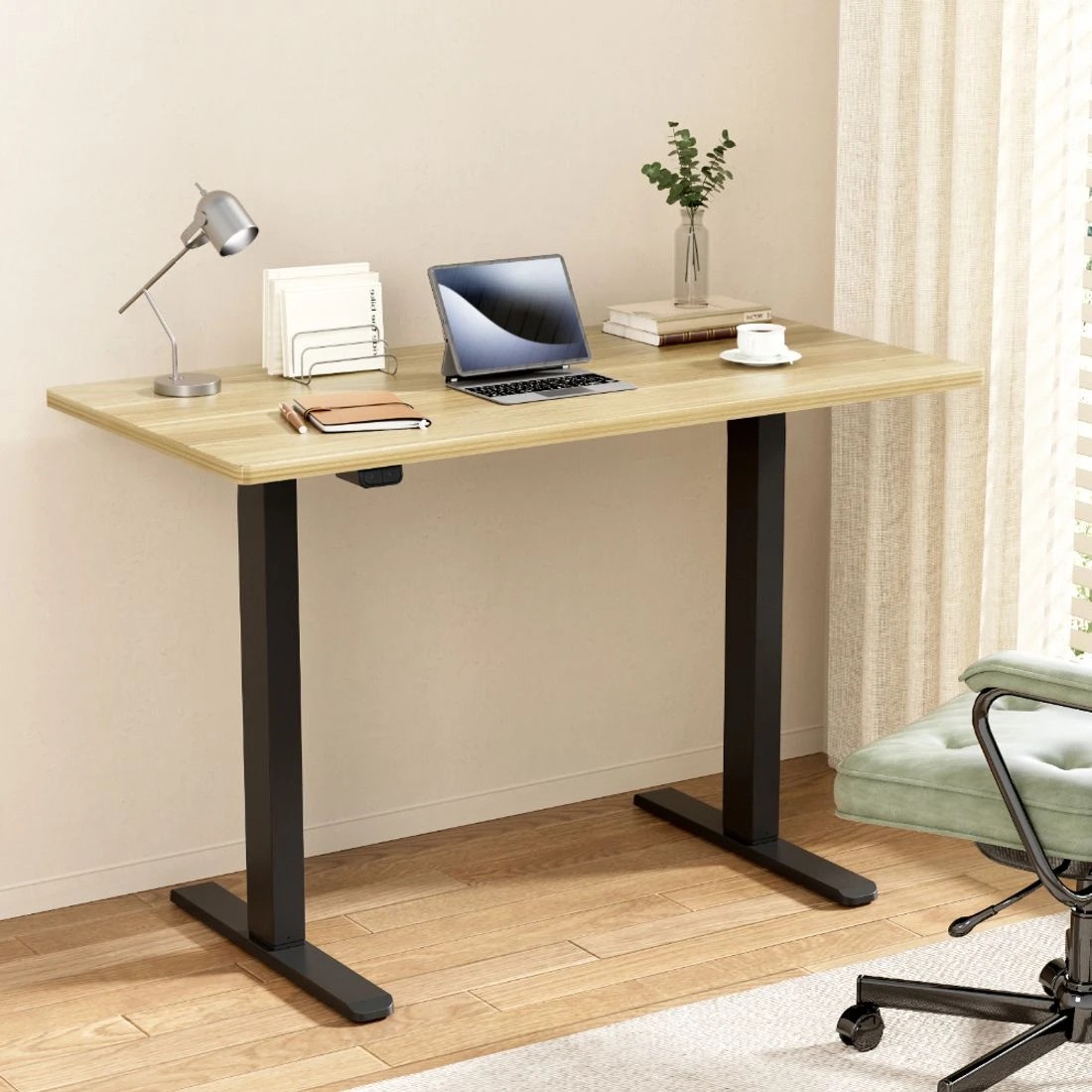 3 Artiss Standing Desk Motorised 140CM - Black, 3 of 6
