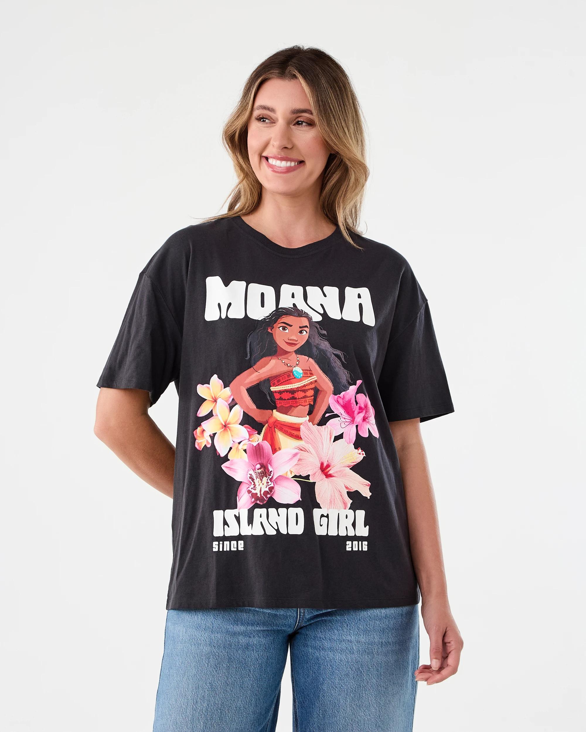 1 Moana License Short Sleeve T-shirt Moanawsblk, 1 of 5