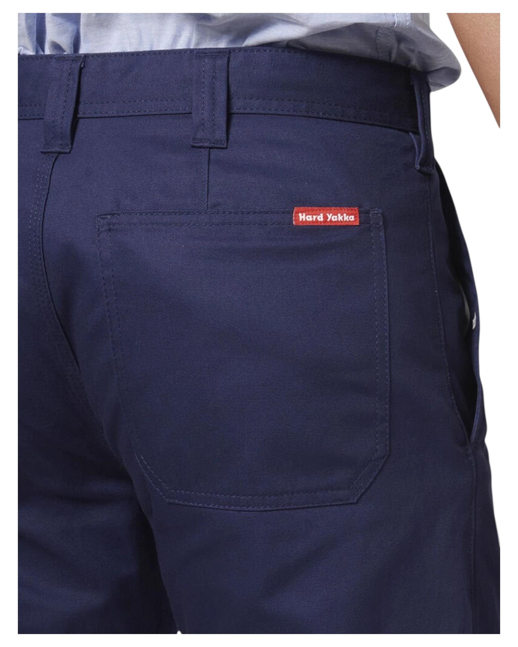 4 Hard Yakka Mens Drill Work Pant Cotton Navy Pants Y02501 NAVY, 4 of 9