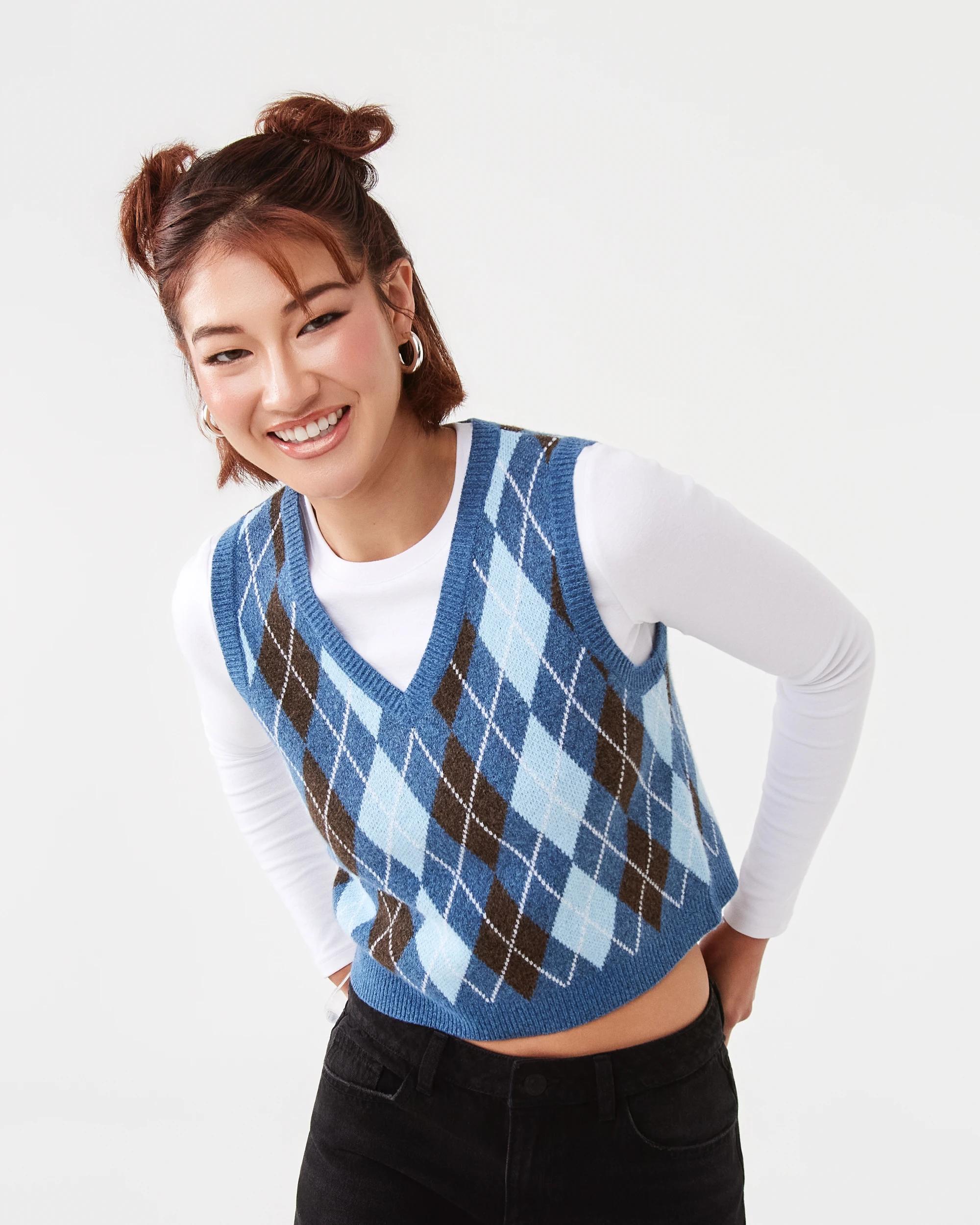 1 Knit Vest Argyle, 1 of 7