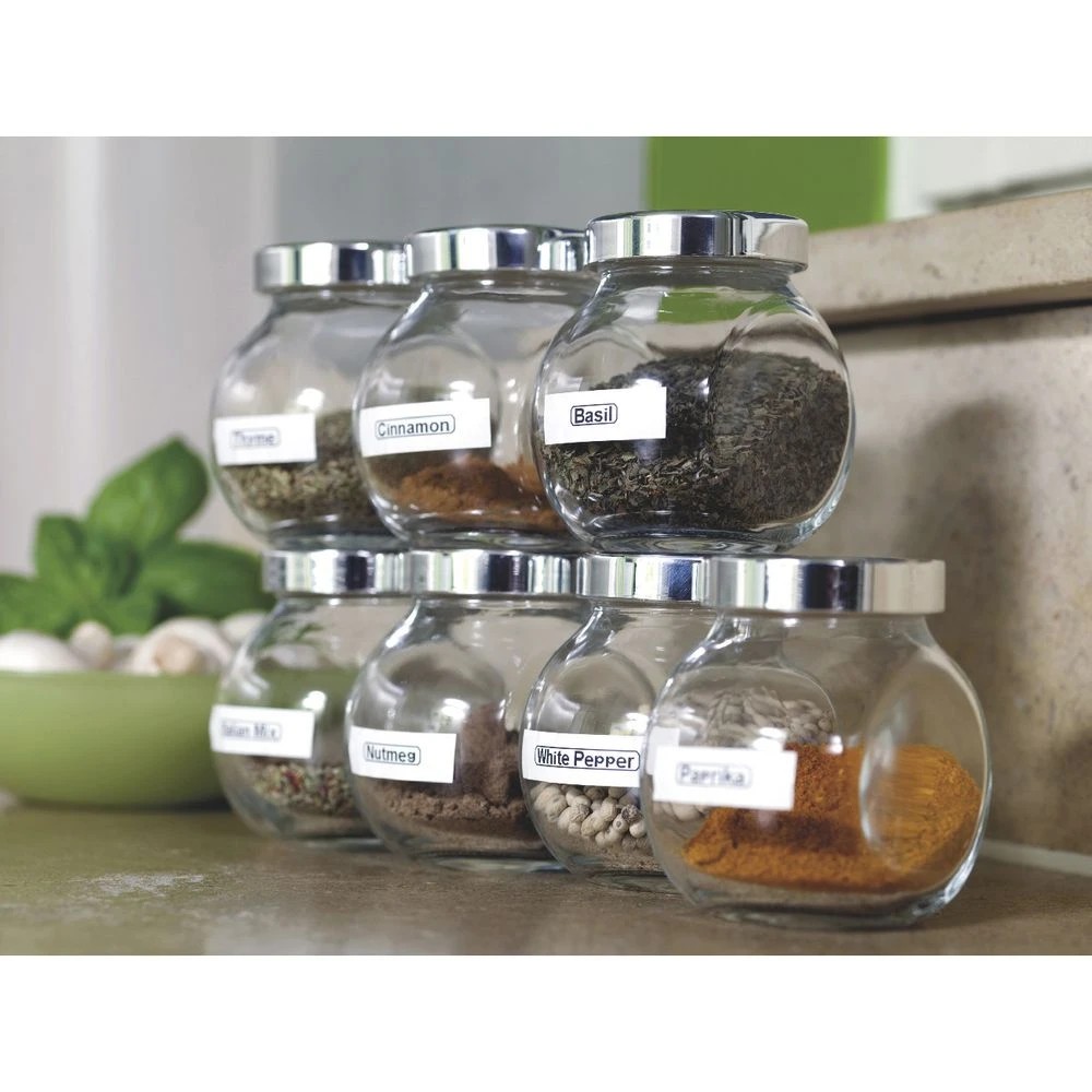 6 DYMO LetraTag Plastic Label Tape 12mm Black on White, 6 of 7